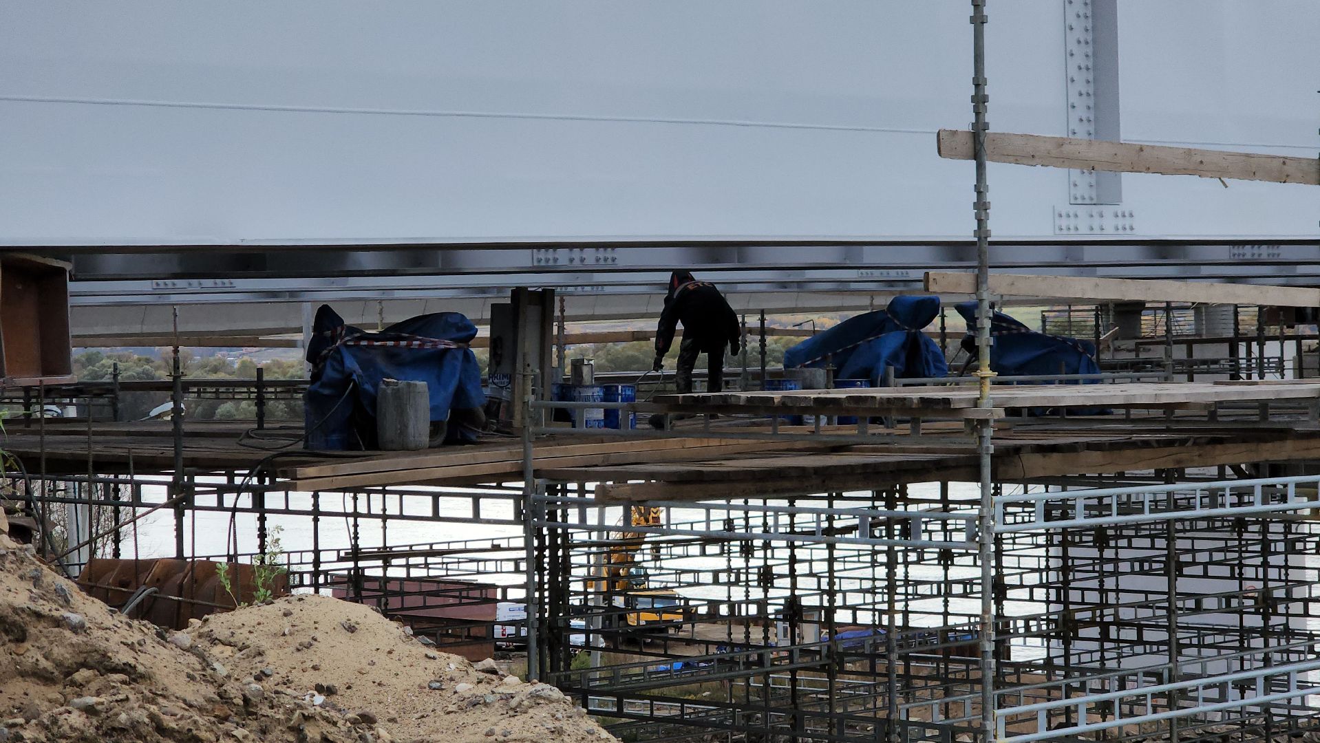 серпухов, река ока, мост через оку, строительство моста, федеральная трасса М2,