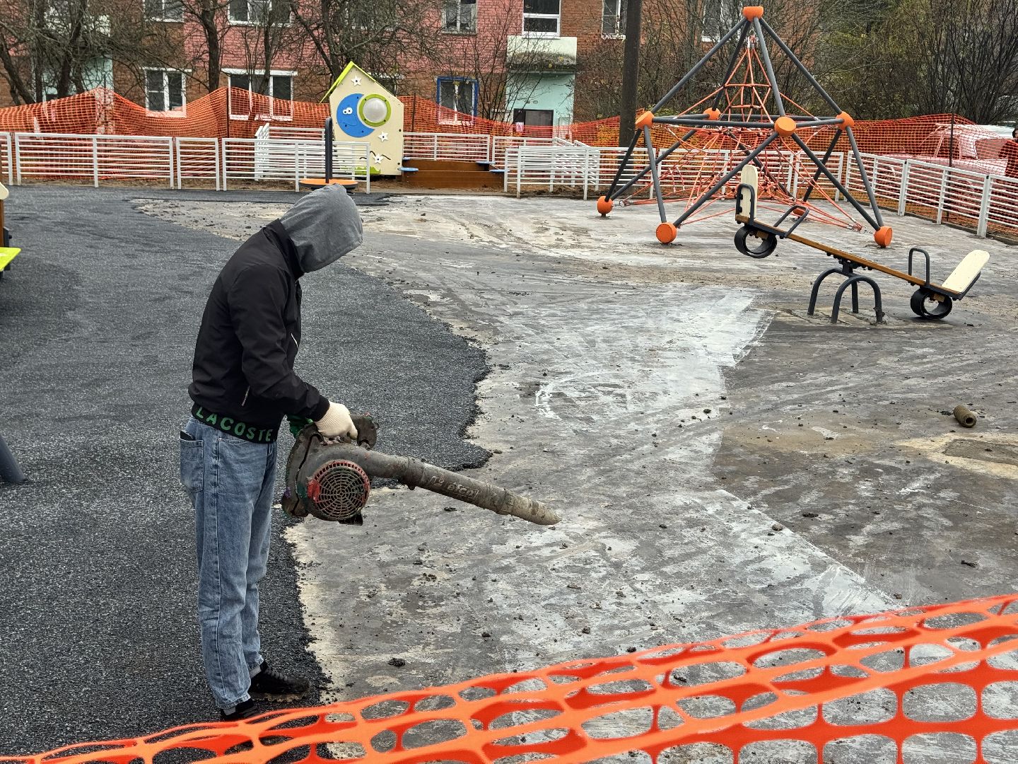 шаховская, противоударное покрытие, детская площадка,