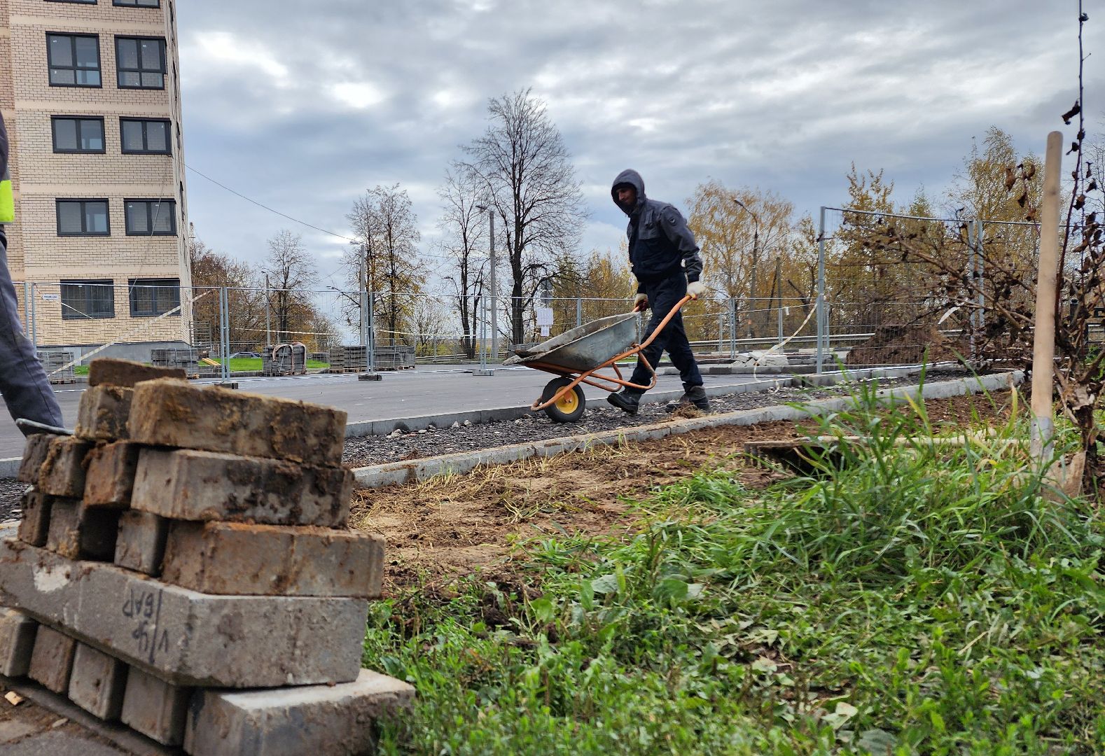 Домодедово, Новая парковка, Парковка, Подмосковье, Дорожные работы, асфальтирование дворов дорог,