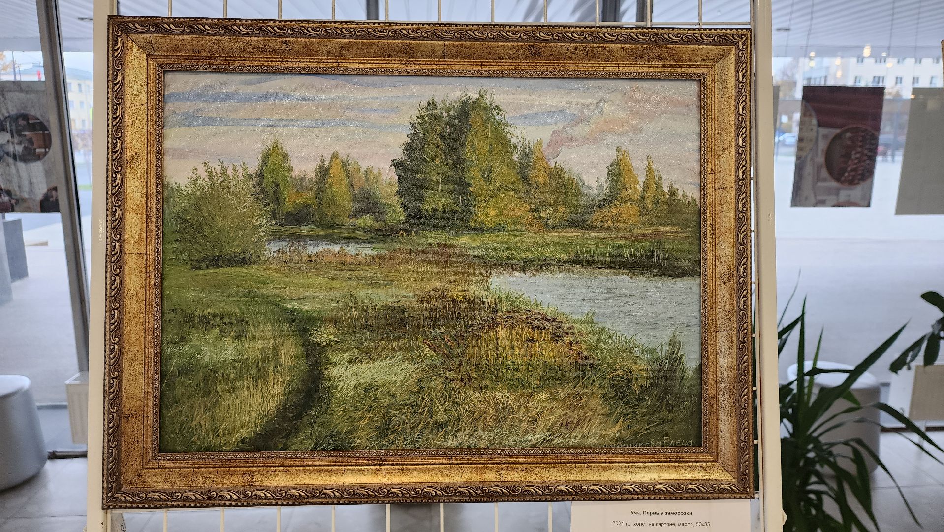 ивантеевка, художественная выставка, живопись, картины маслом, осень, город, художник,родина,