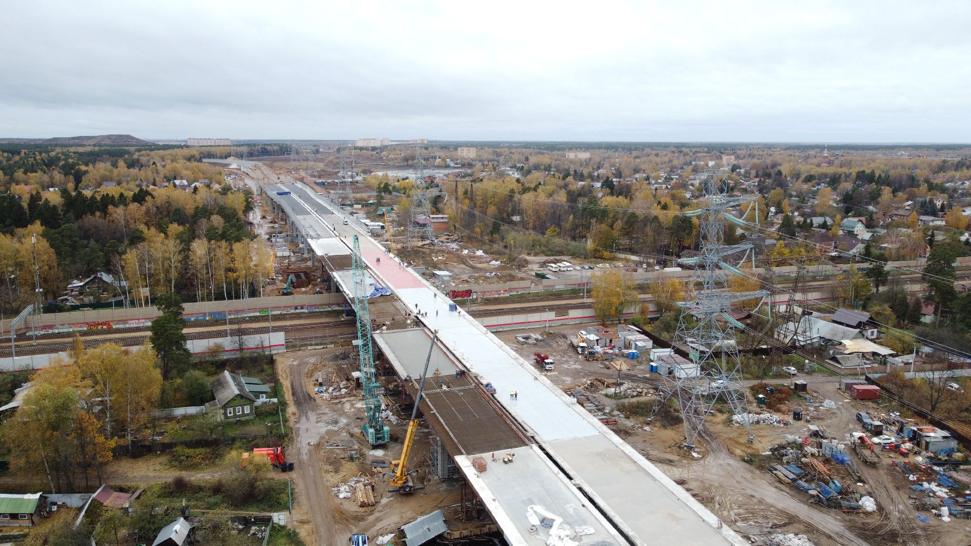 мытищи, мытищинская хорда, дорога, видео с коптера,