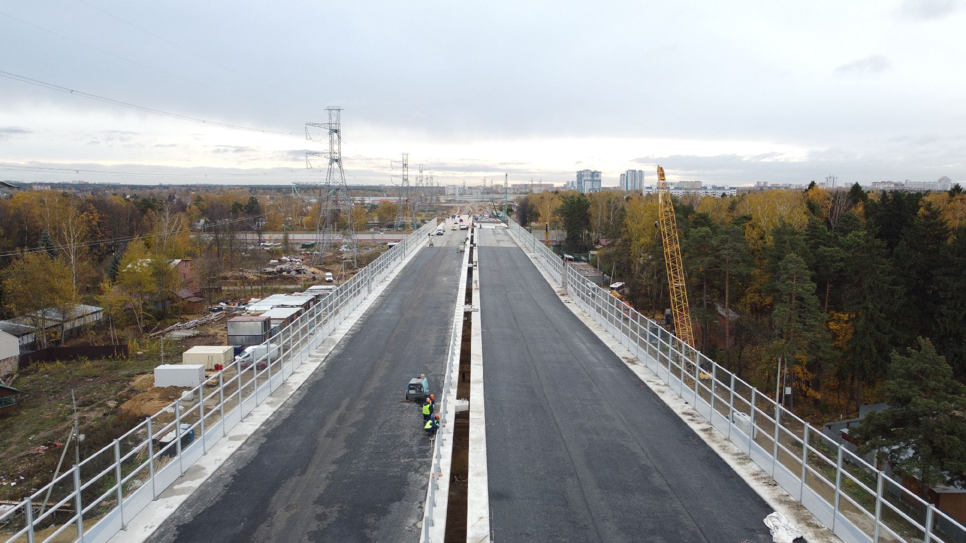 мытищи, мытищинская хорда, дорога, видео с коптера,