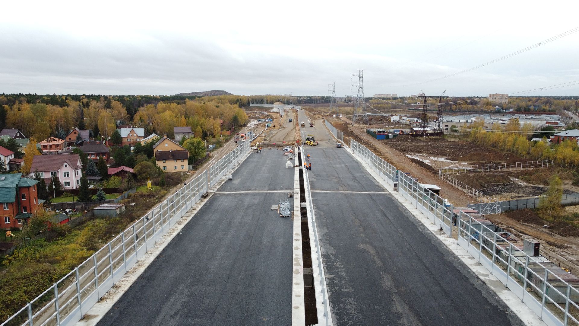 мытищи, мытищинская хорда, дорога, видео с коптера,