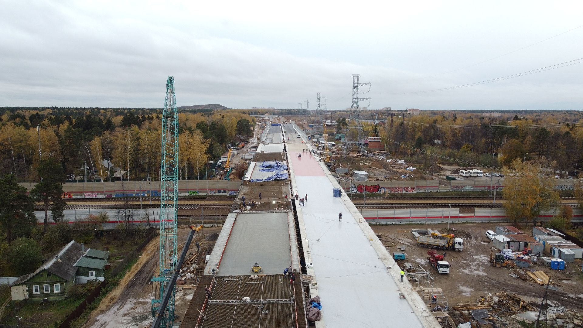 мытищи, мытищинская хорда, дорога, видео с коптера,