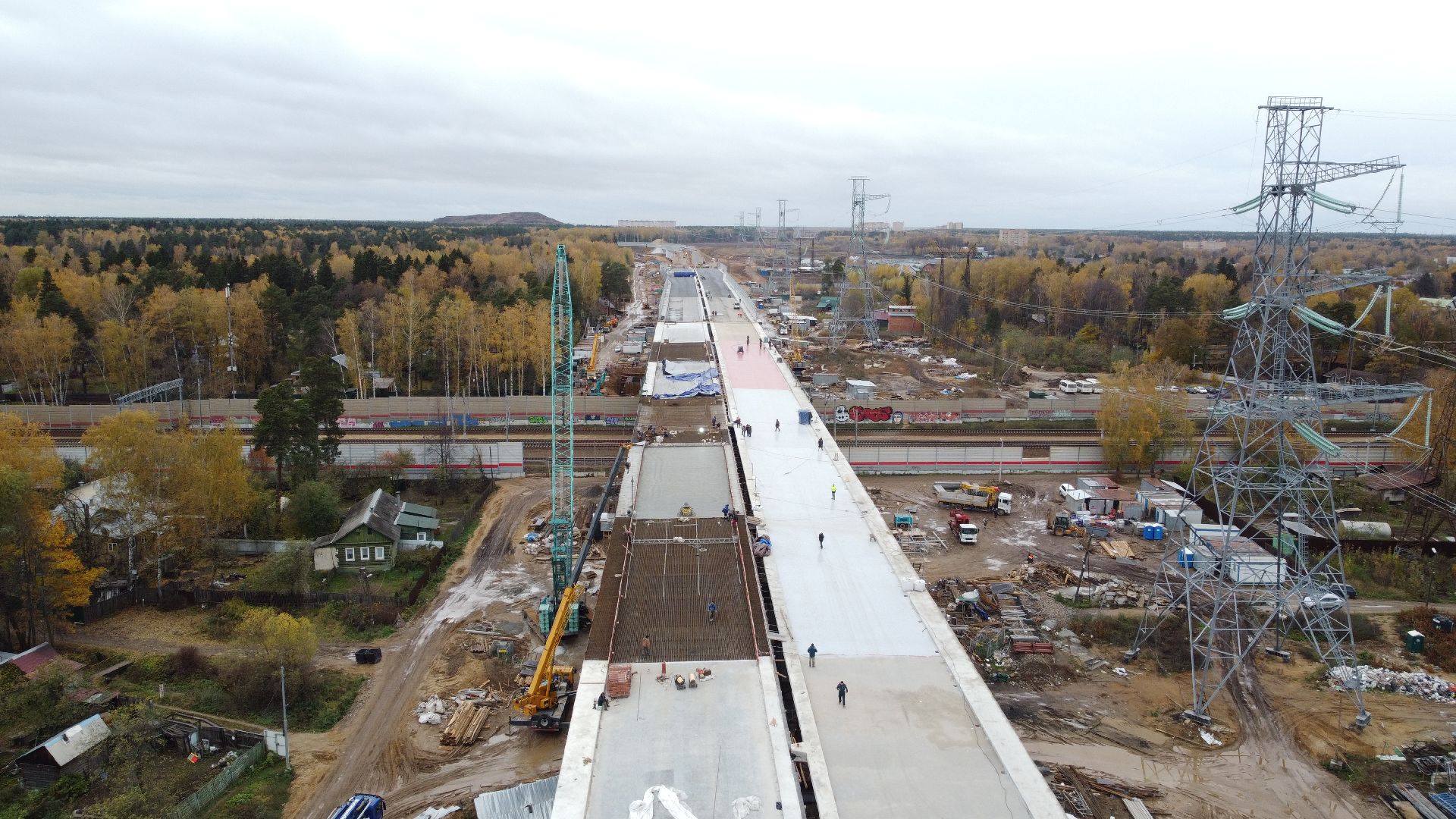 мытищи, мытищинская хорда, дорога, видео с коптера,