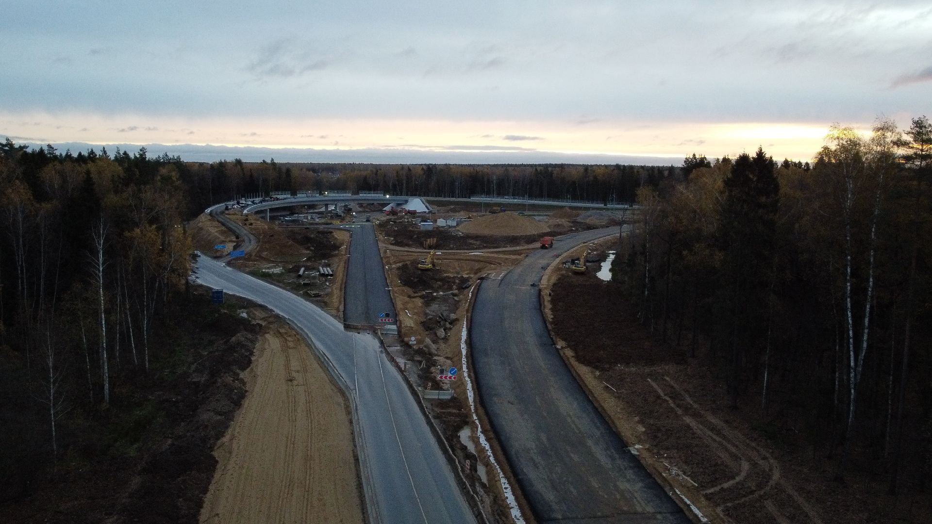 мытищи, мытищинская хорда, дорога, видео с коптера,