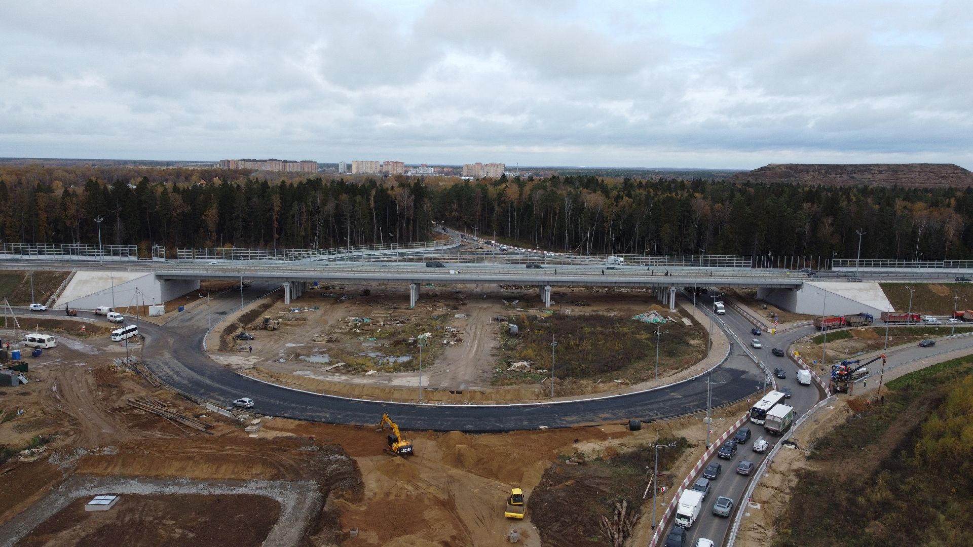 мытищи, мытищинская хорда, дорога, видео с коптера,
