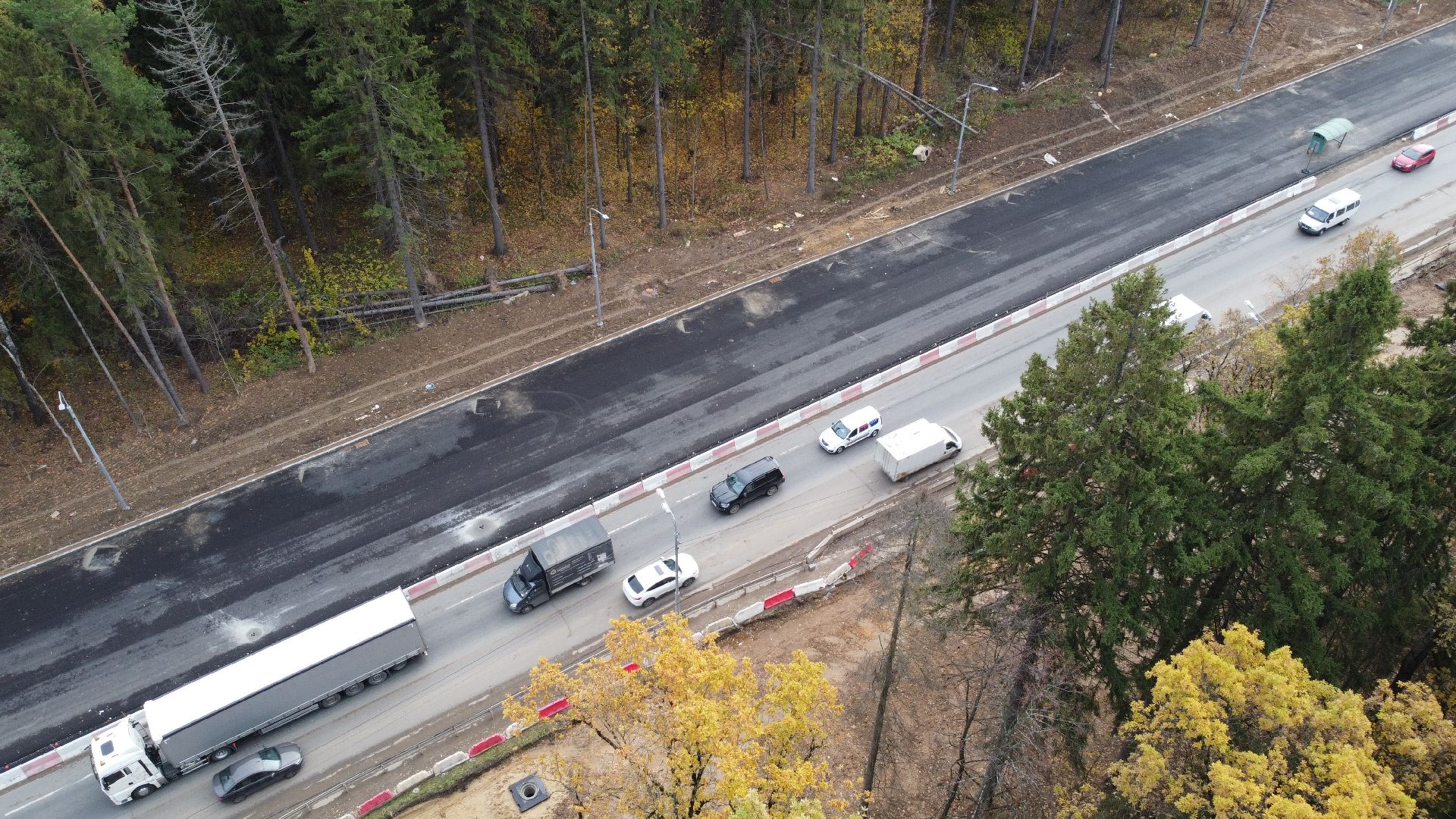 мытищи, мытищинская хорда, дорога, видео с коптера,