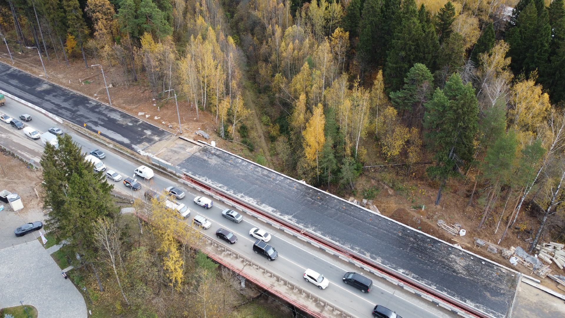 мытищи, мытищинская хорда, дорога, видео с коптера,