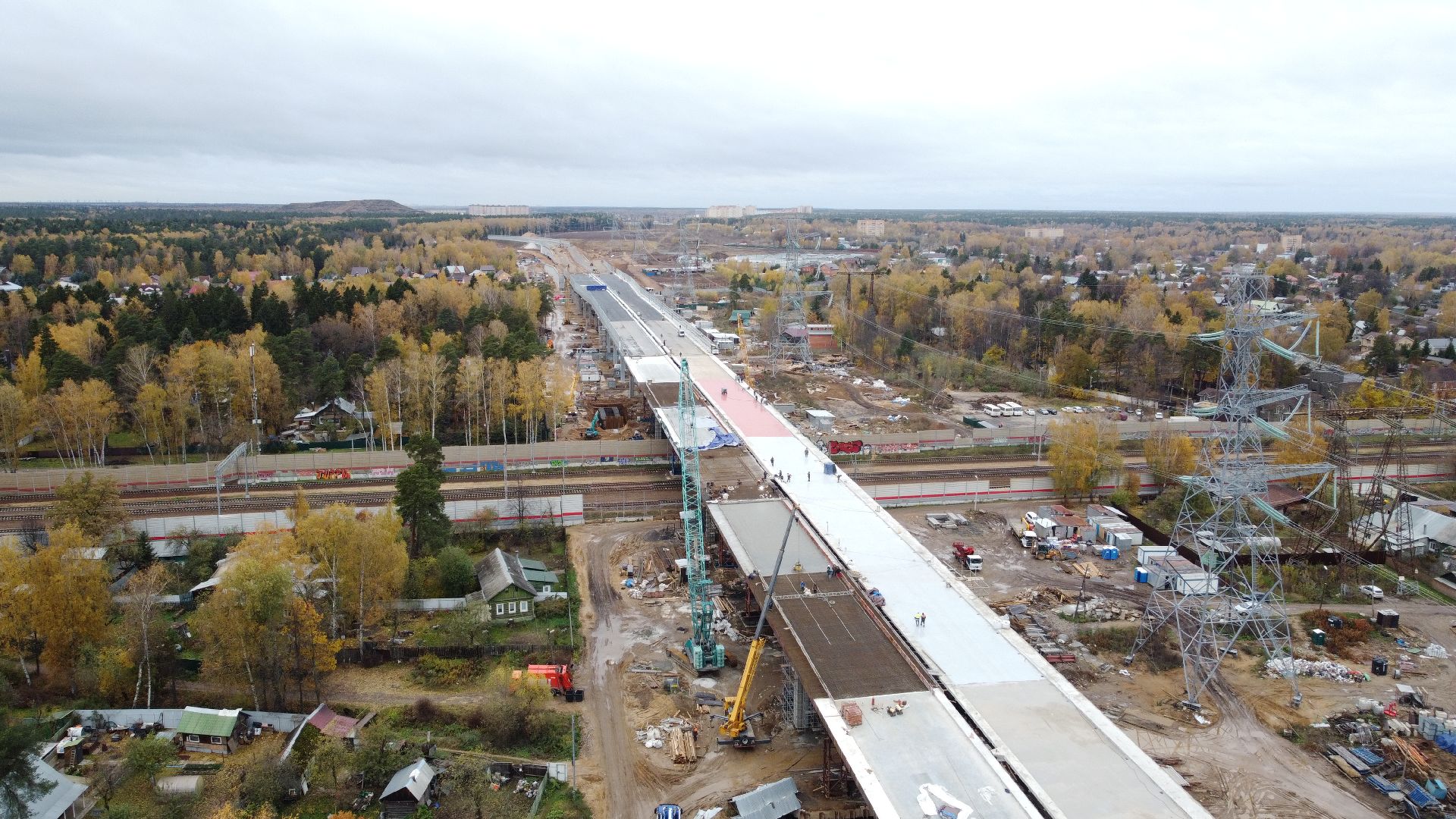 мытищи, мытищинская хорда, дорога, видео с коптера,