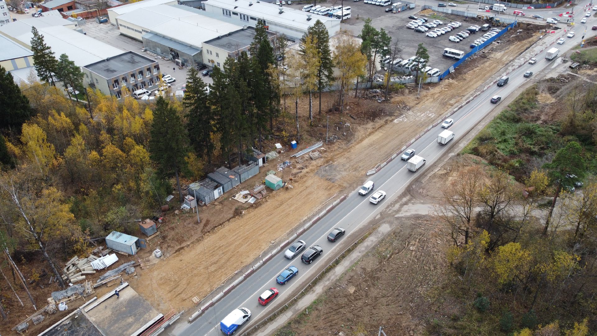 мытищи, мытищинская хорда, дорога, видео с коптера,