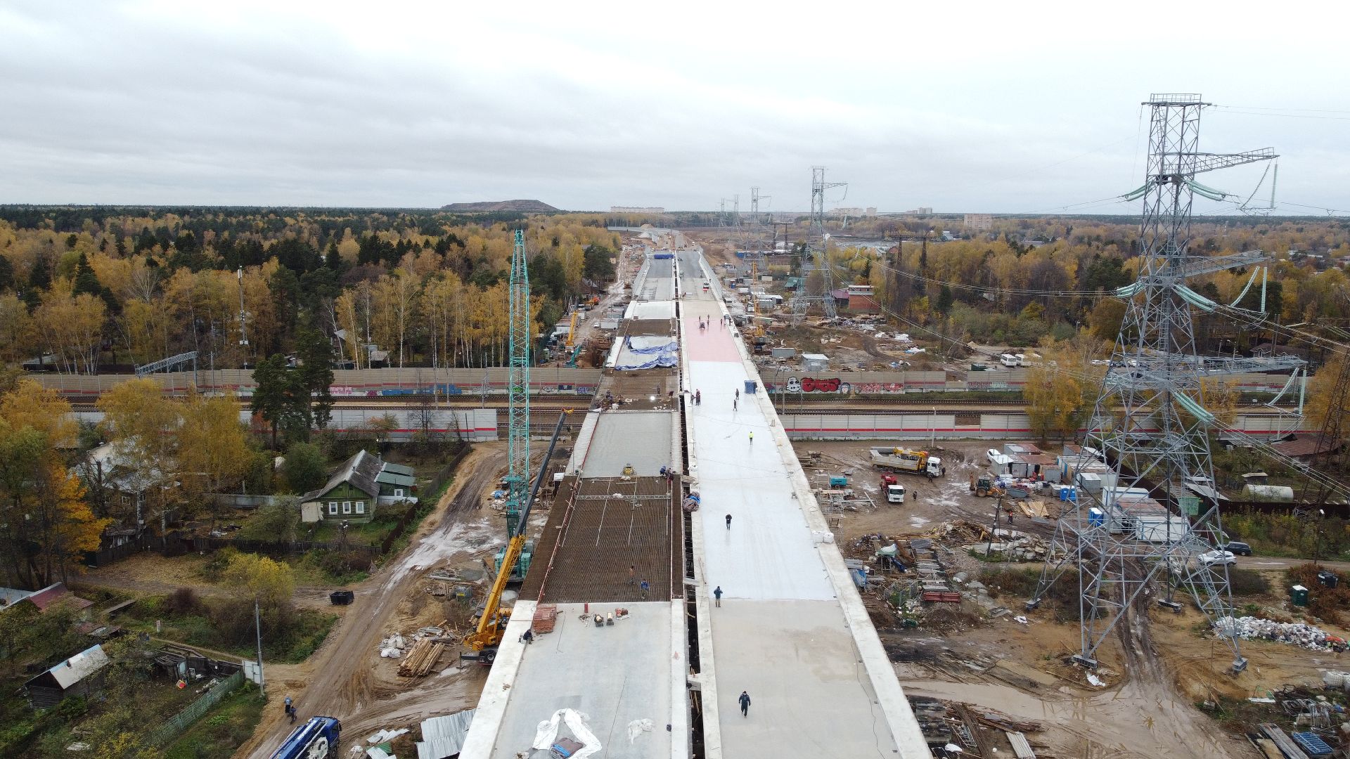 мытищи, мытищинская хорда, дорога, видео с коптера,