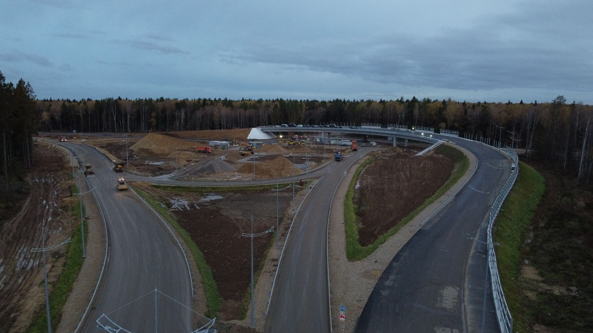 мытищи, мытищинская хорда, дорога, видео с коптера,