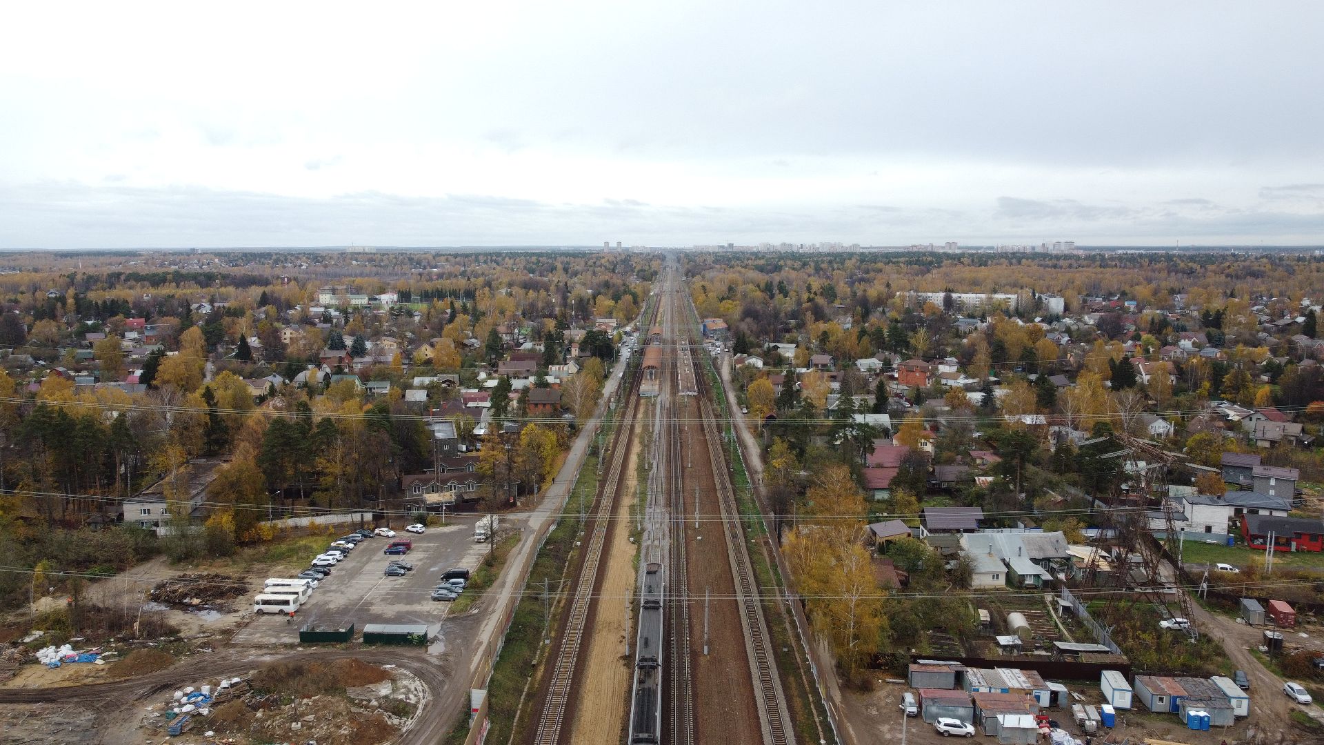мытищи, мытищинская хорда, дорога, видео с коптера,