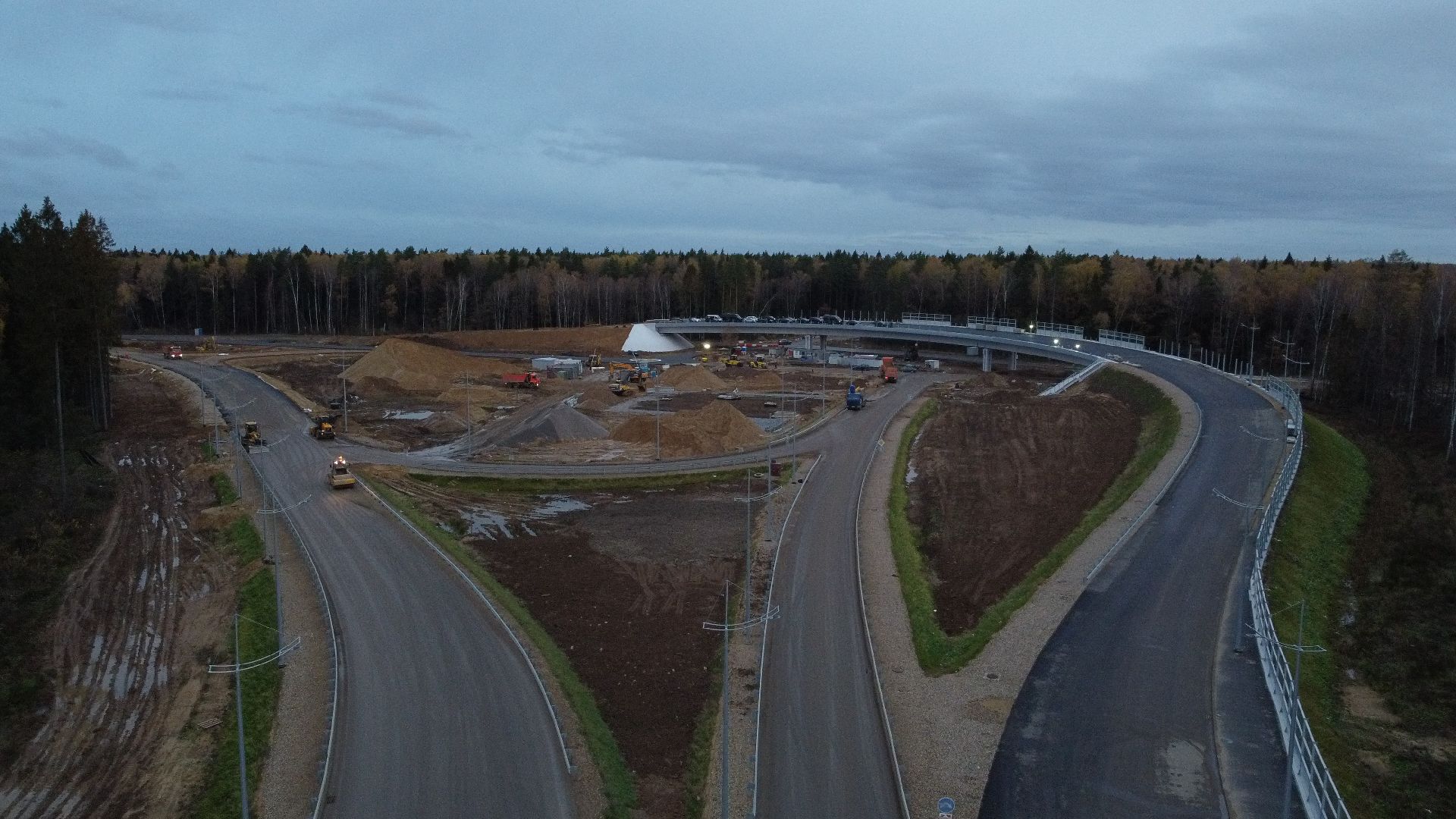 мытищи, мытищинская хорда, дорога, видео с коптера,