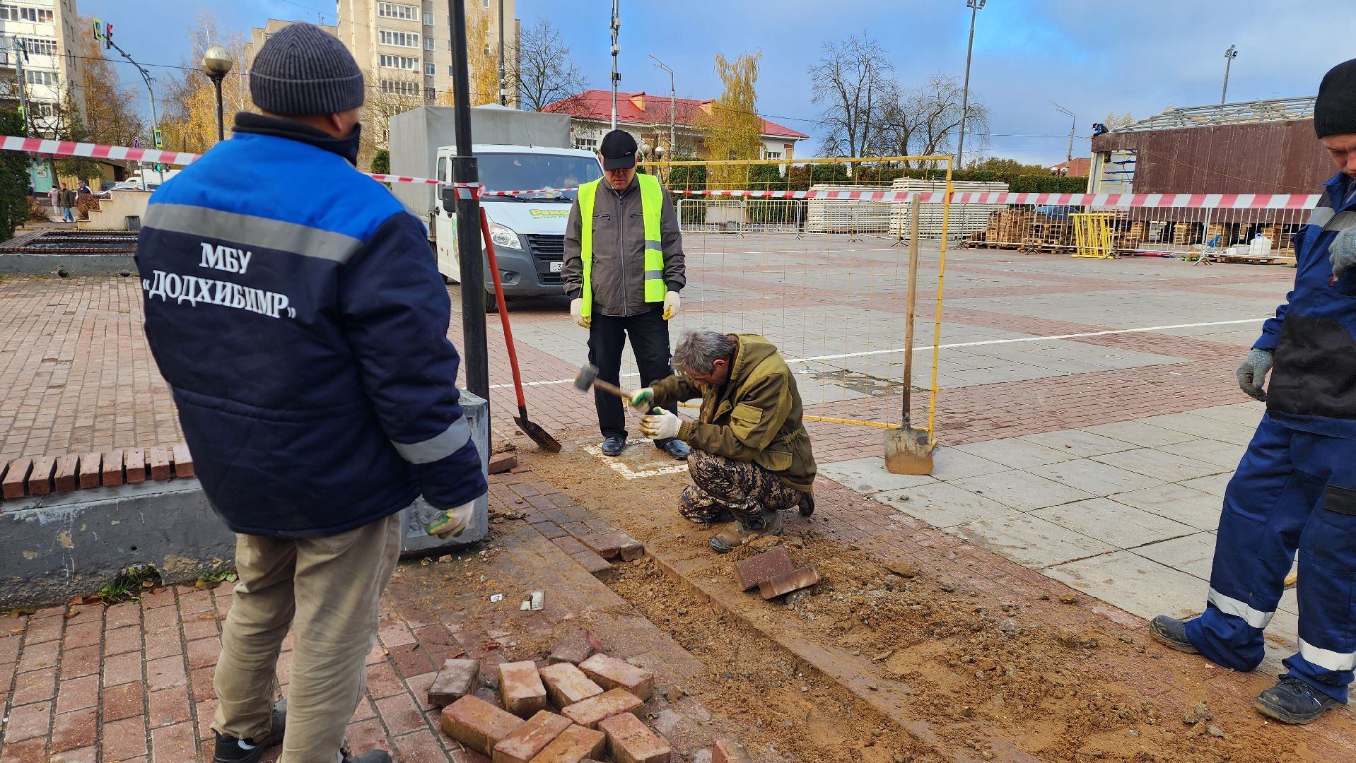 тротуар, ремонт тротуара, восстановительные работы,