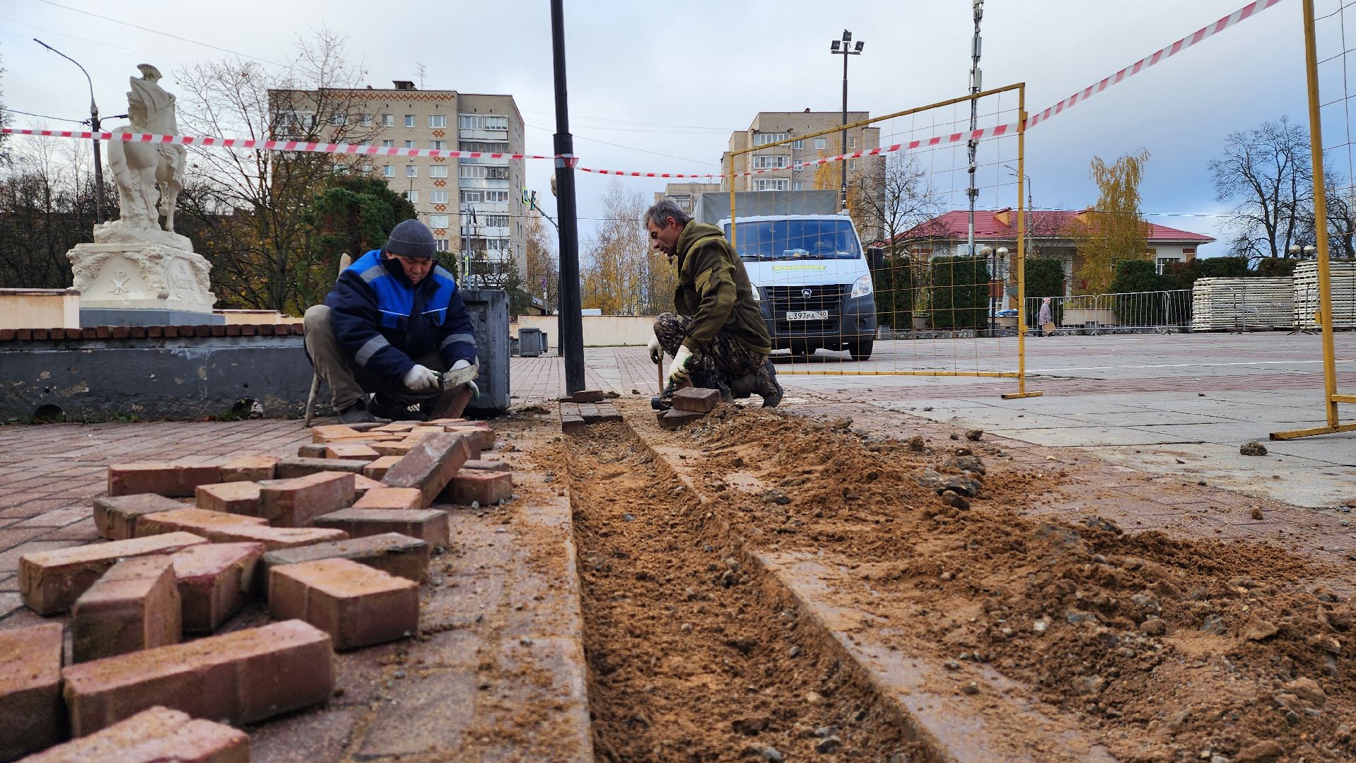 тротуар, ремонт тротуара, восстановительные работы,