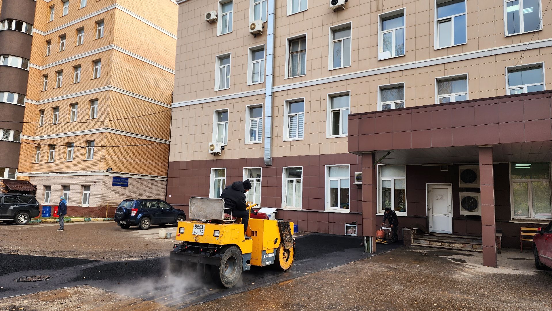 Благоустройство территории, Асфальт, асфальтирование, Долгопрудный,