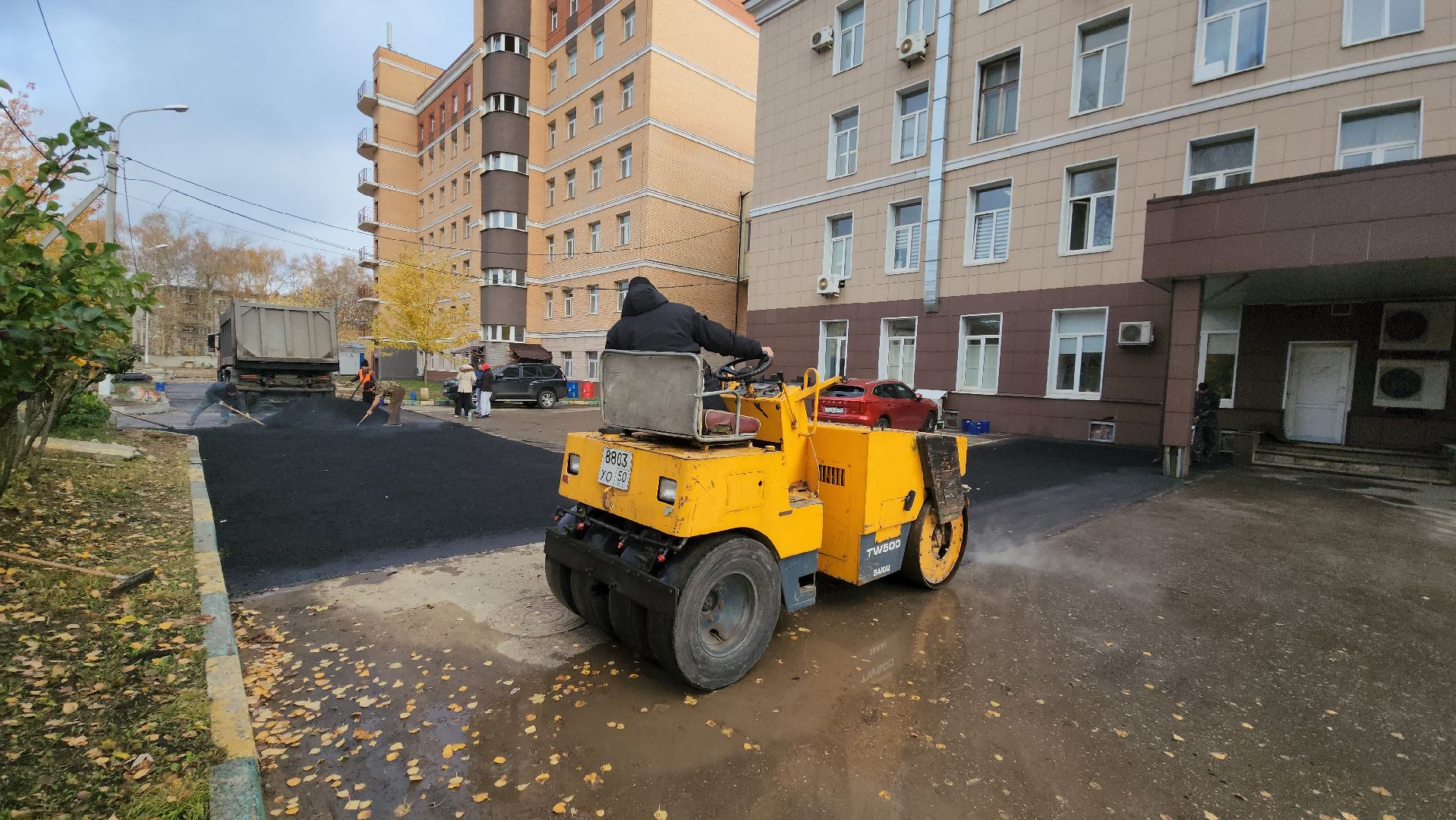 Благоустройство территории, Асфальт, асфальтирование, Долгопрудный,