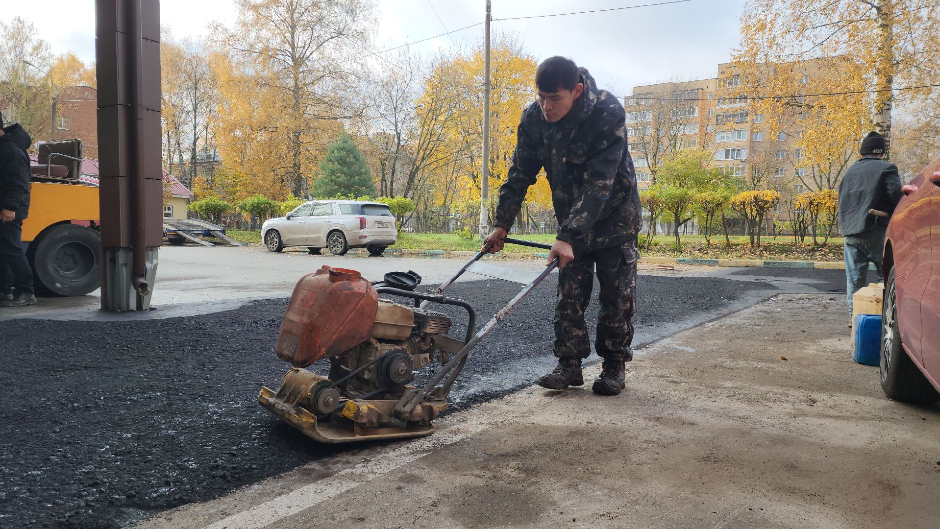 Благоустройство территории, Асфальт, асфальтирование, Долгопрудный,