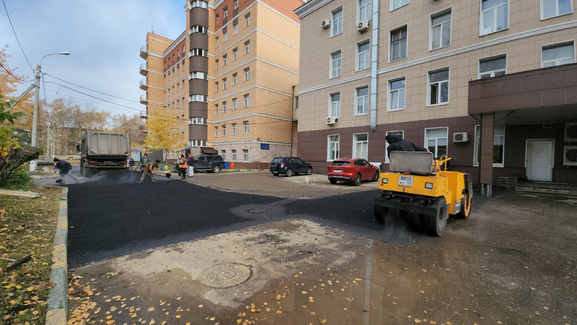 Благоустройство территории, Асфальт, асфальтирование, Долгопрудный,