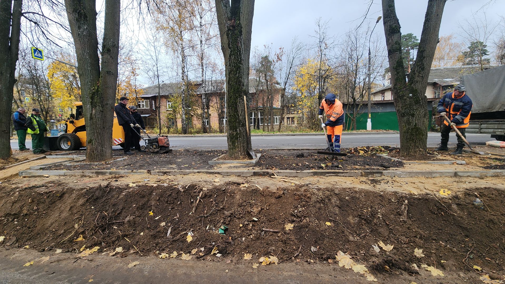 пушкино, автобусная остановка, площадка, жители, общественный транспорт, зеленые аллеи, липа,