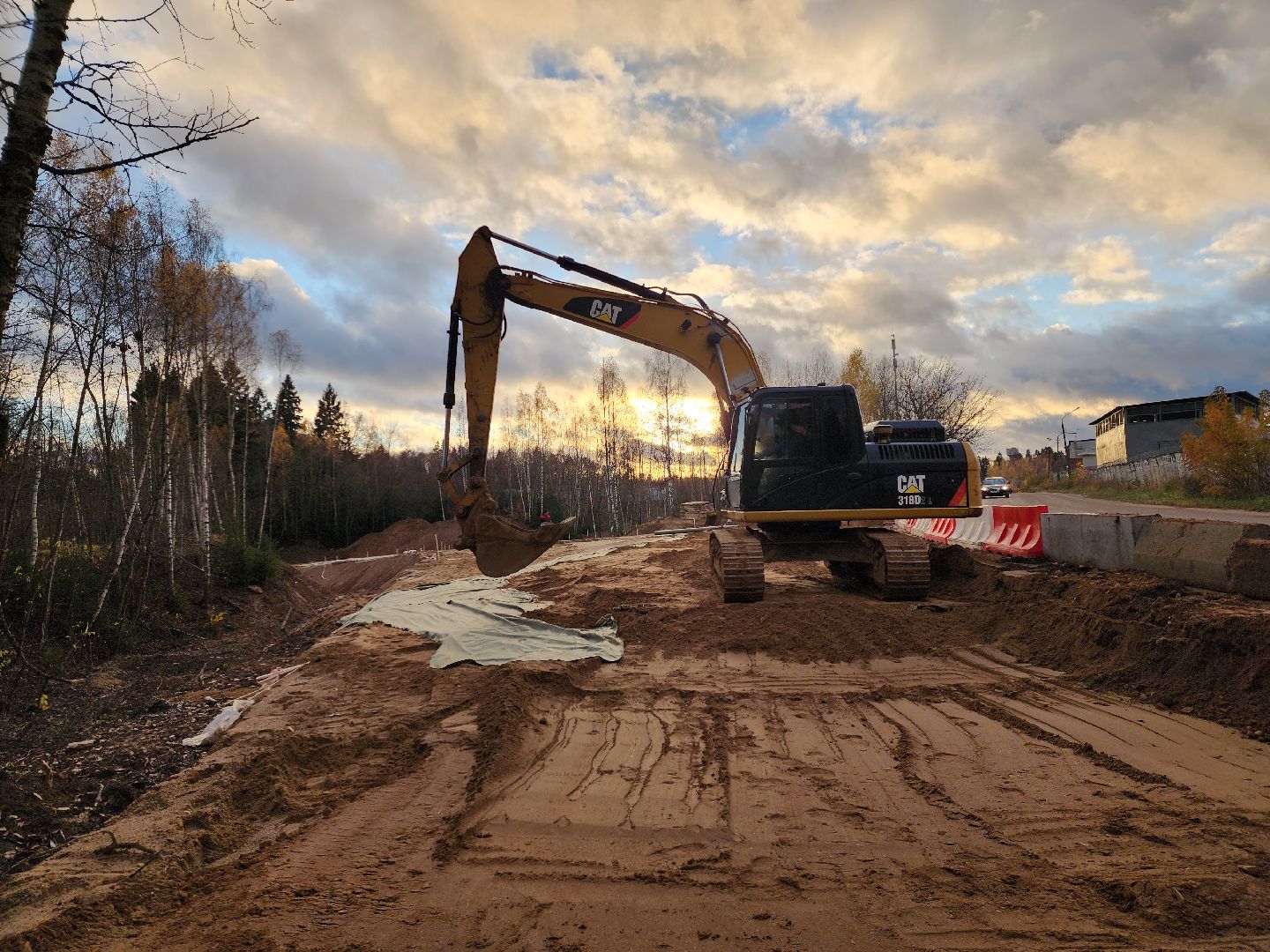 строительство дороги, объездная дорога, тучково, руза, рузский городской округ, московская область, Подмосковье,