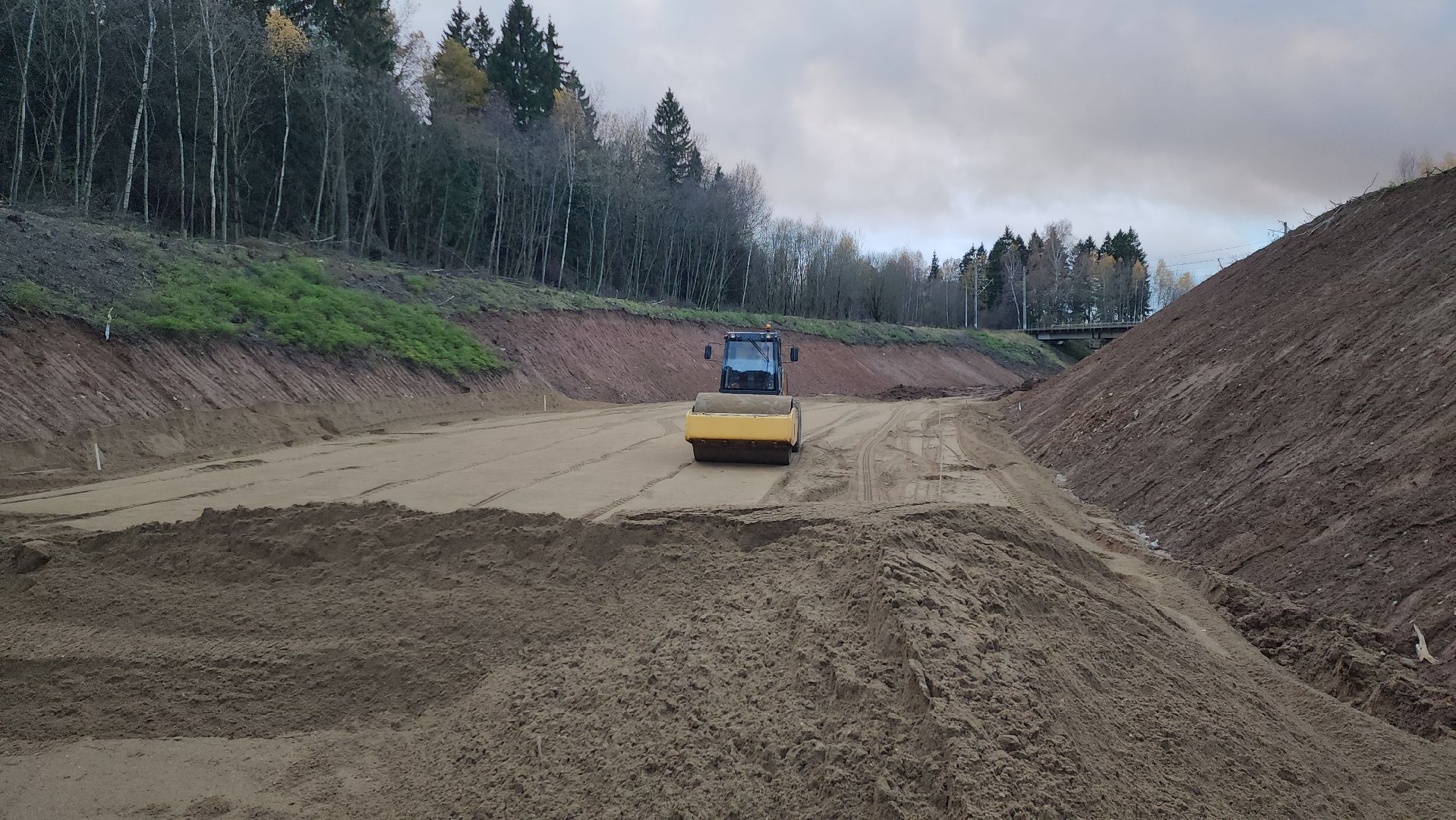строительство дороги, объездная дорога, тучково, руза, рузский городской округ, московская область, Подмосковье,