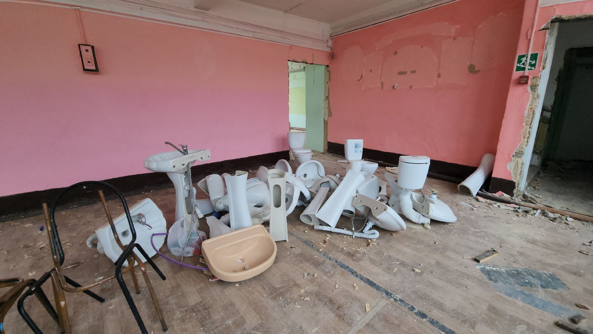 серпухов, ремонт школы, улица советская, образование, демонтаж,