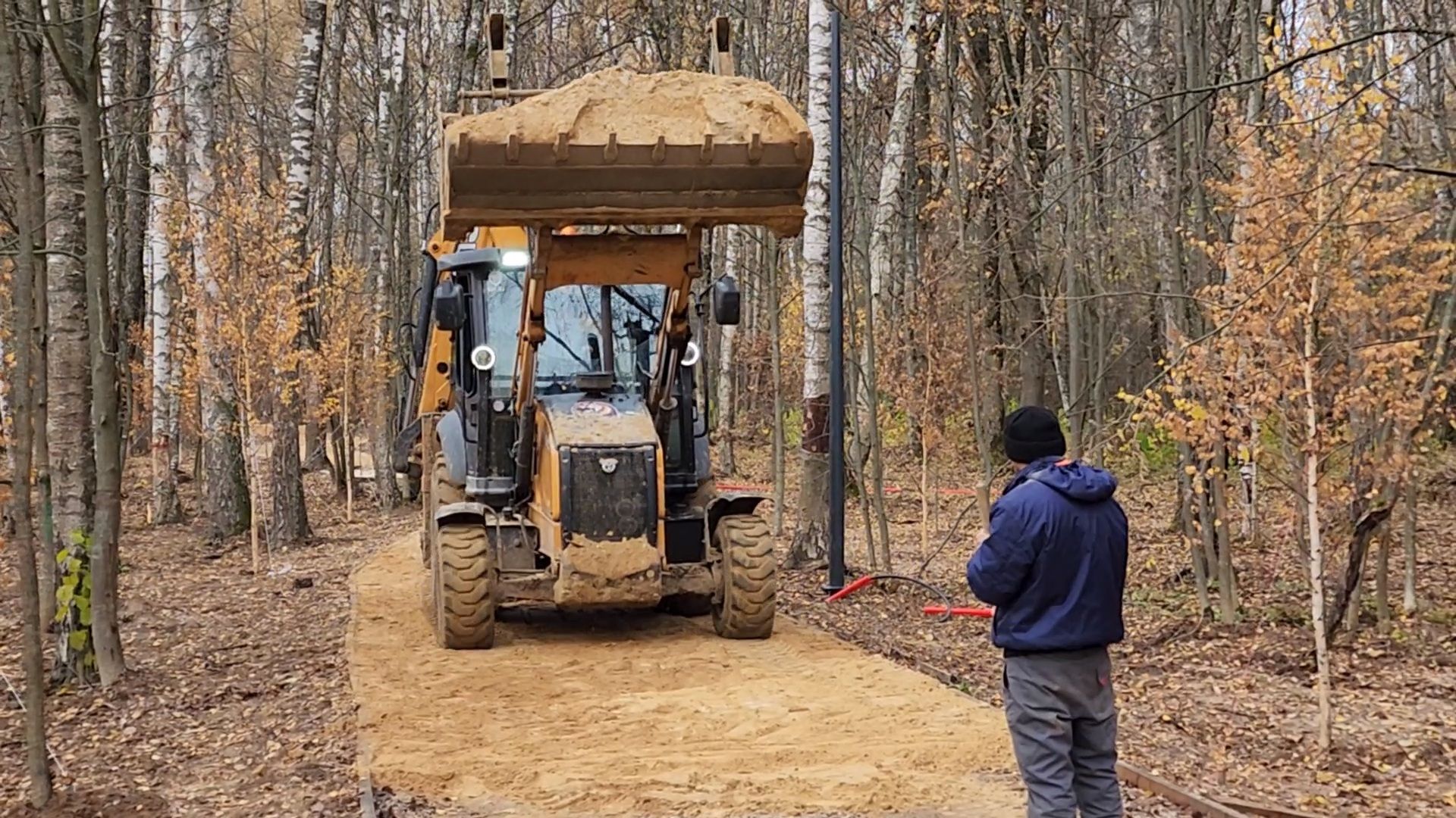Чехов, микрорайон Губернский, лесопарк, лесопарковая зона отдыха, строительство, благоустройство, пешеходные дорожки, тропинки, велосипедные дорожки,