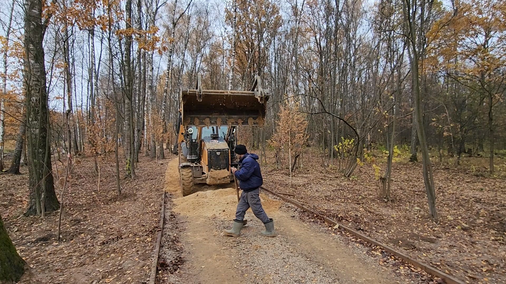 Чехов, микрорайон Губернский, лесопарк, лесопарковая зона отдыха, строительство, благоустройство, пешеходные дорожки, тропинки, велосипедные дорожки,