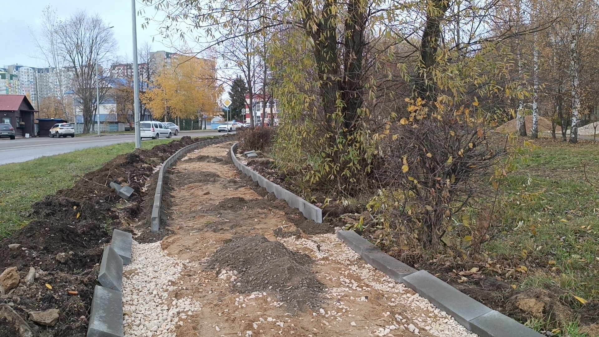 укладка асфальта, пешеходная дорожка, лобня,