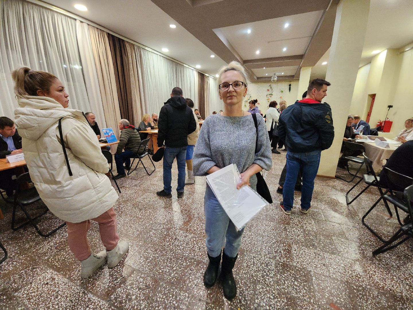 Чехов, село Дубна, выездная администрация, встреча с жителями, обращения граждан, обустройство дороги, освещение, проезд, глава округа михаил собакин,