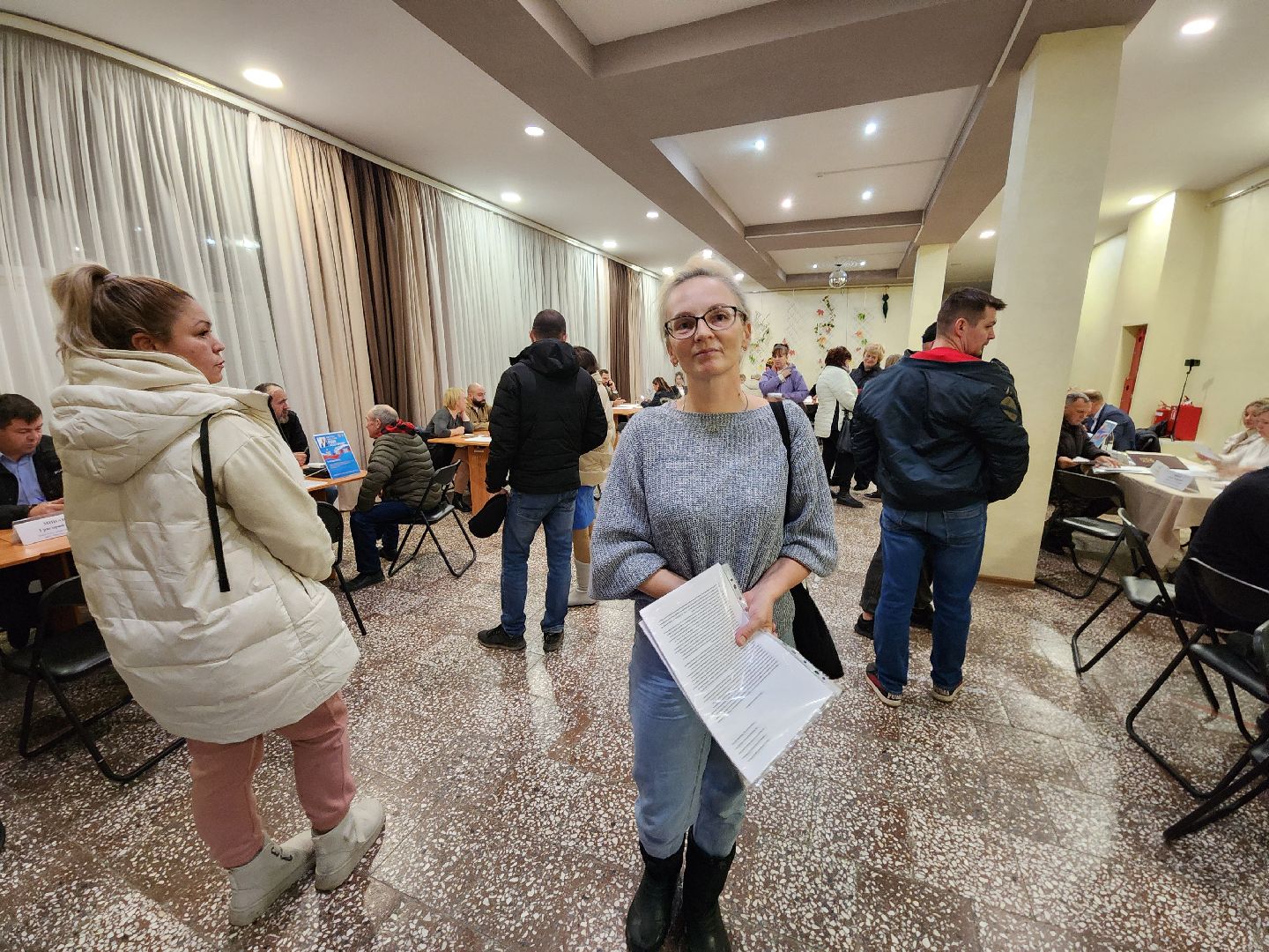 Чехов, село Дубна, выездная администрация, встреча с жителями, обращения граждан, обустройство дороги, освещение, проезд, глава округа михаил собакин,