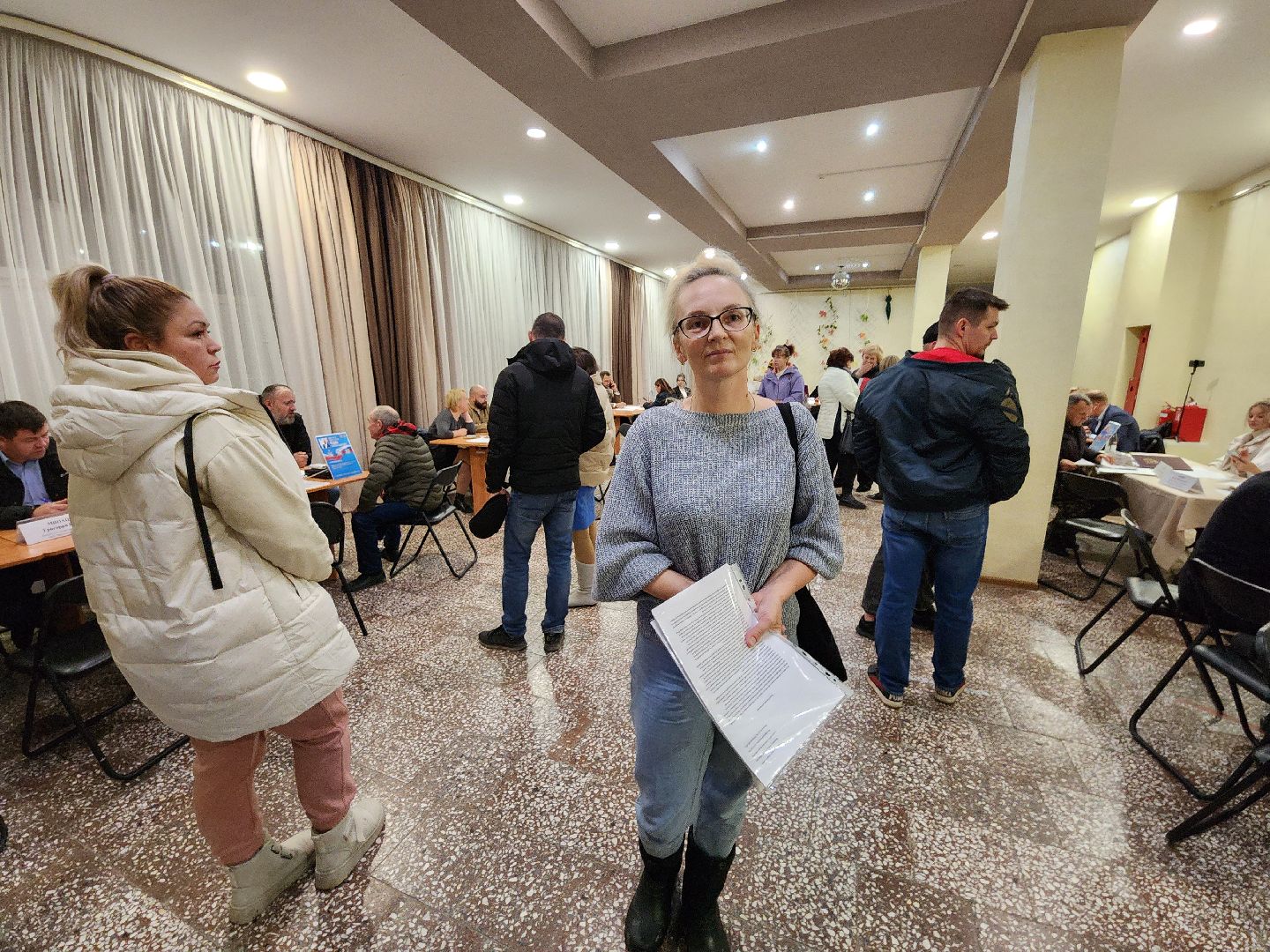 Чехов, село Дубна, выездная администрация, встреча с жителями, обращения граждан, обустройство дороги, освещение, проезд, глава округа михаил собакин,