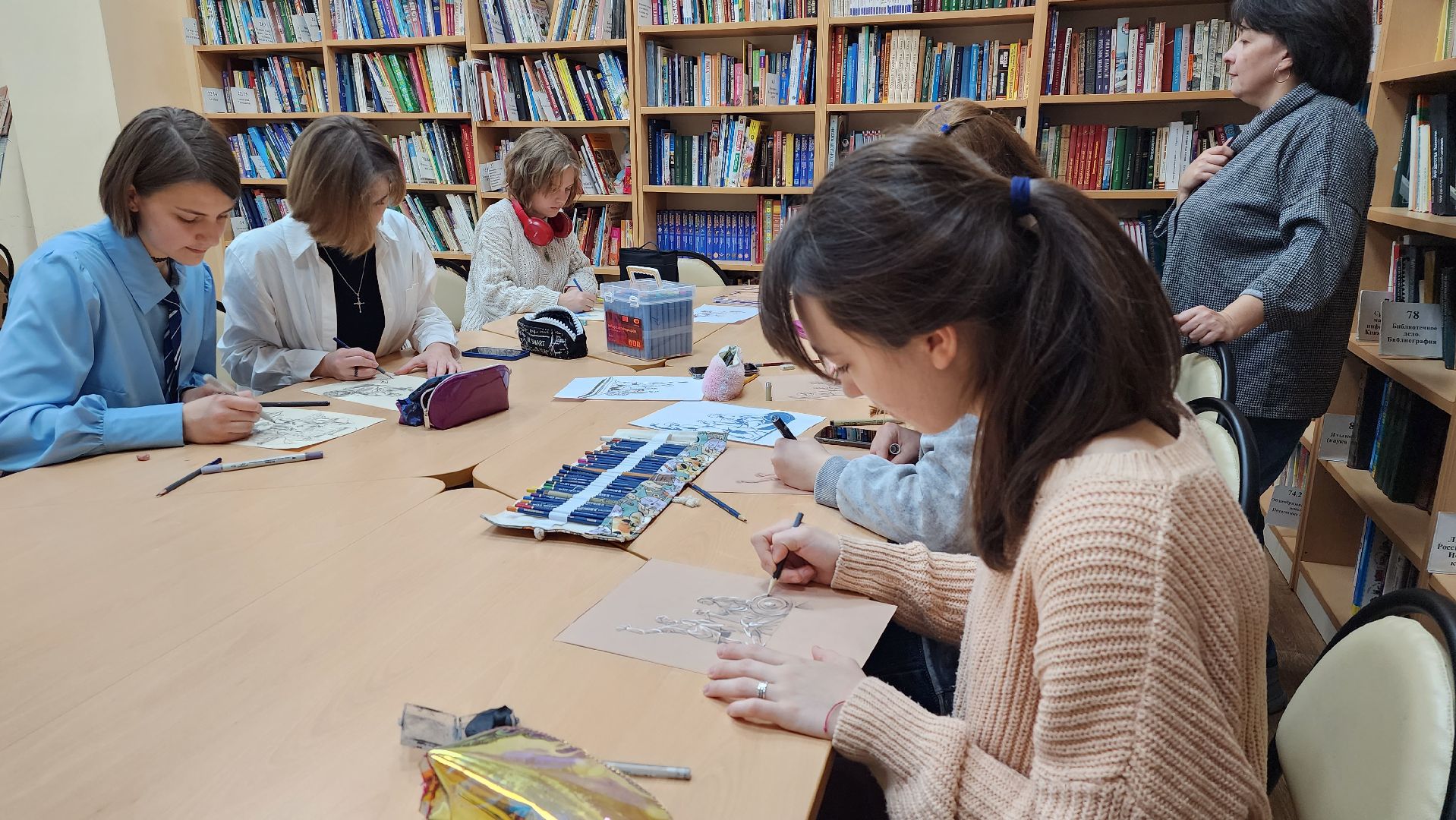 библиотека, мастер класс, культура, рисование,