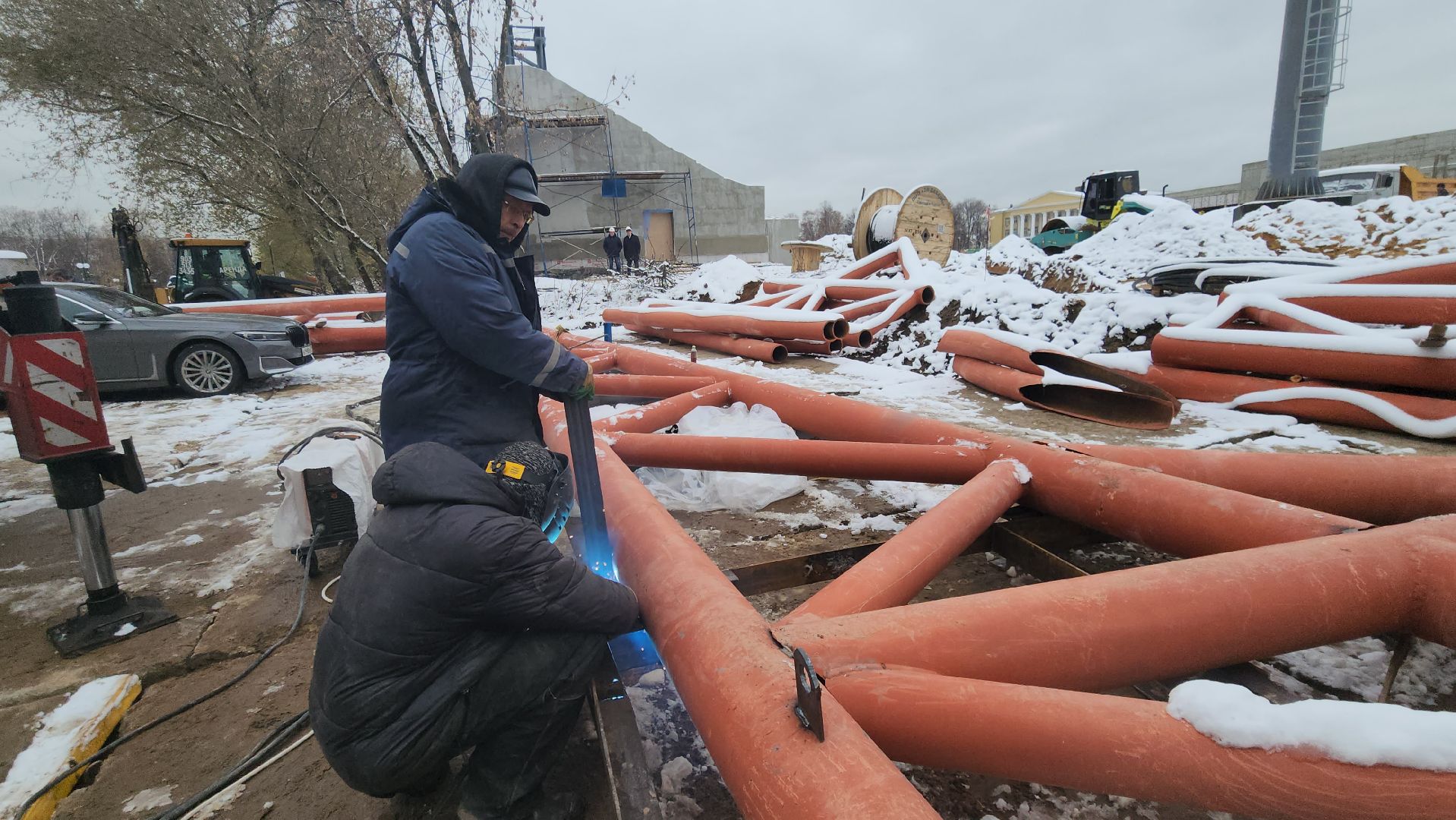 стадион торпедо, люберцы, строители, футбольное поле,
