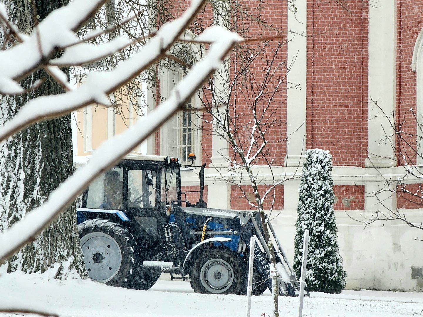 Коломна, снегопад, уборка снега, вертикалка,