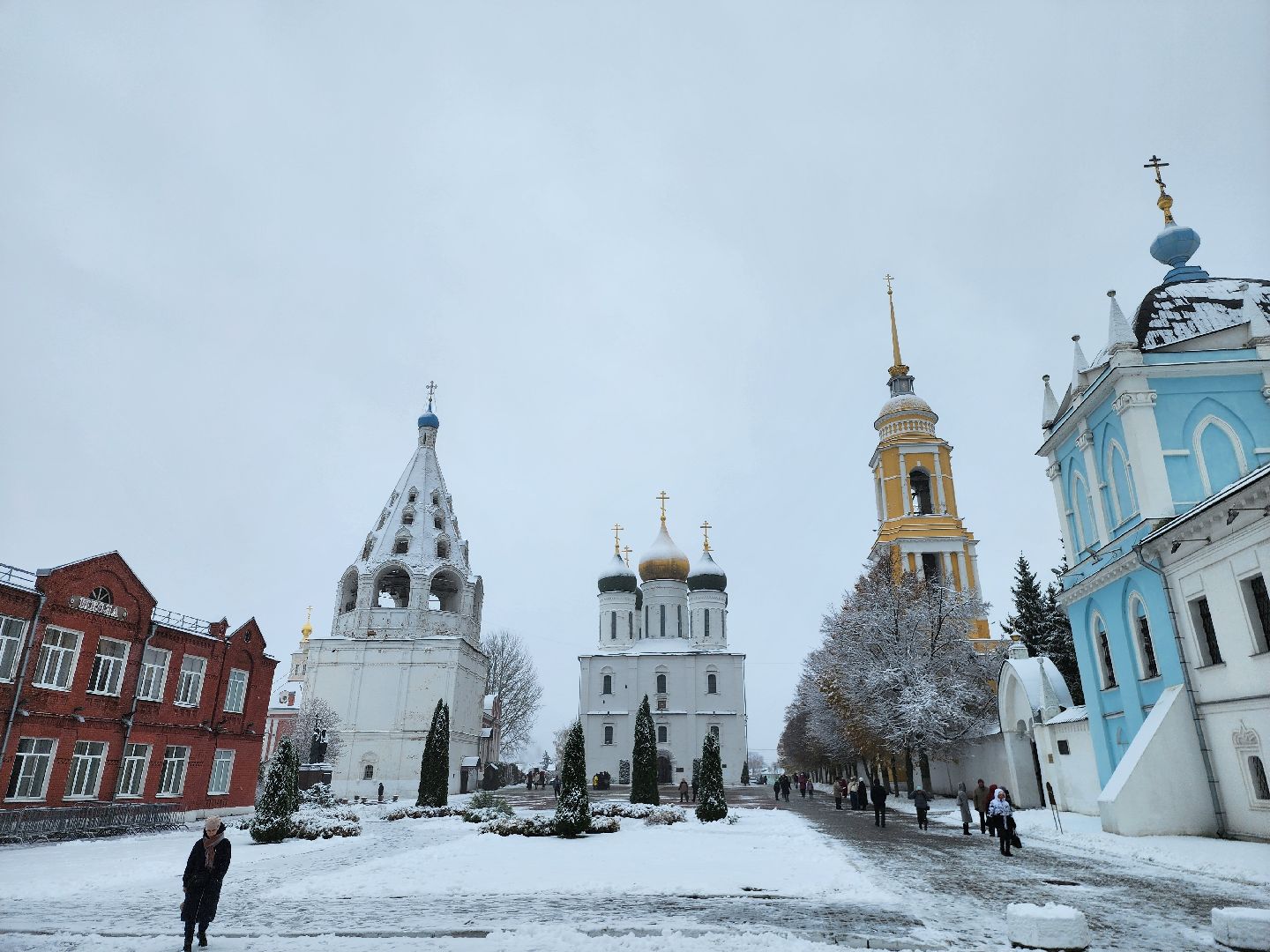 Коломна, снегопад, уборка снега, вертикалка,