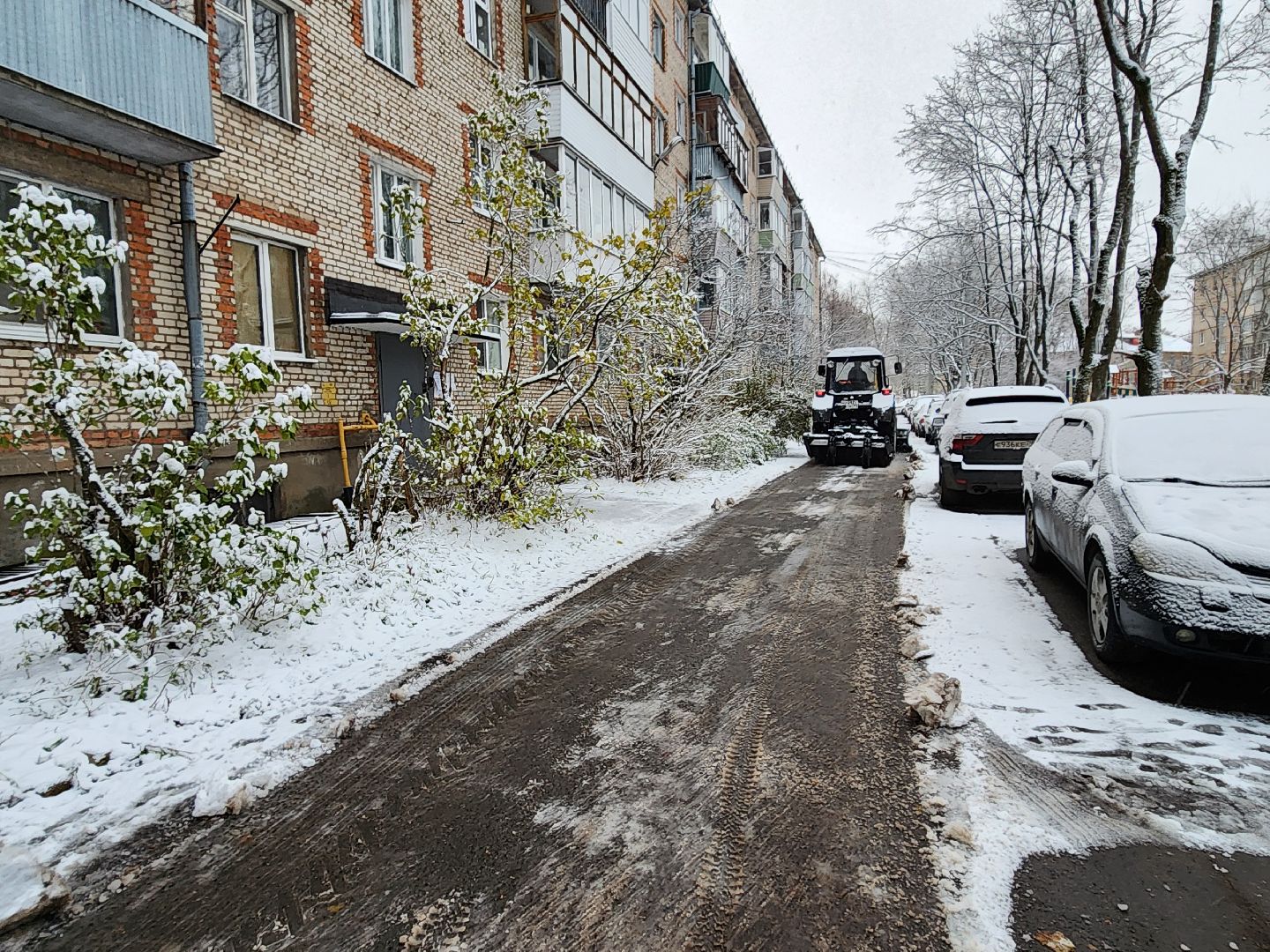 красноармейск, городской округ пушкинский, первый снег, уборка снега, вертикалки