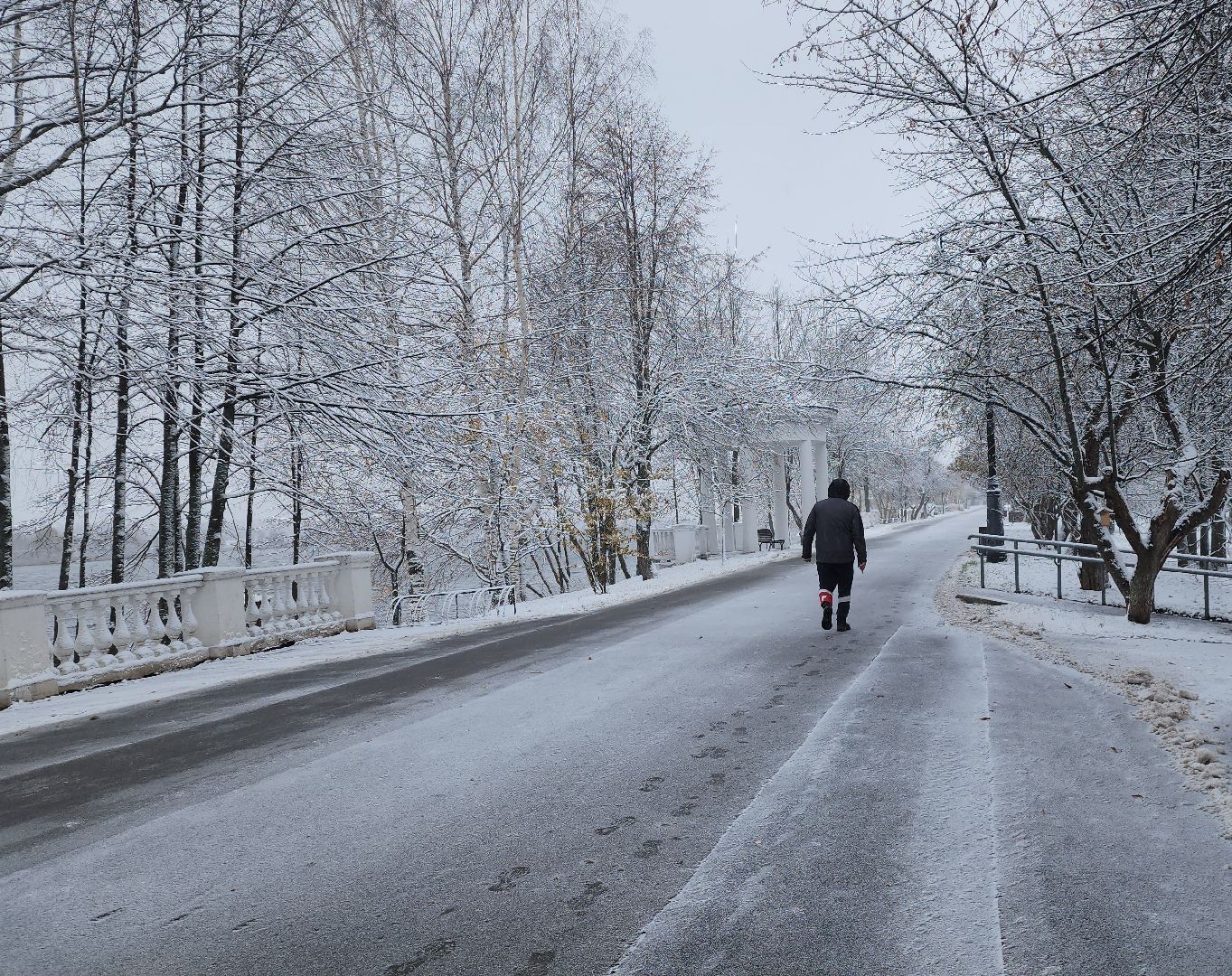 Дубна, Снег, Коммунальщики, Уборка снега, вертикалки,