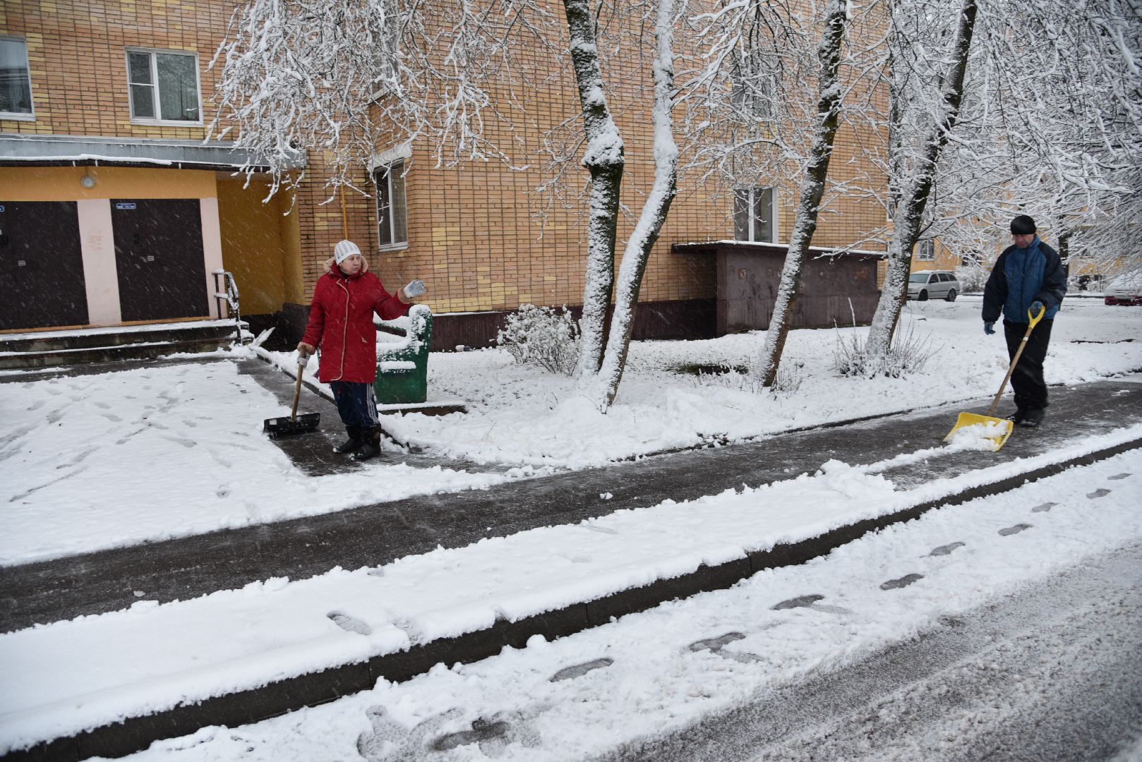 лотошино, жкх, уборка снега, первый снег, благоустройство, вертикалки,