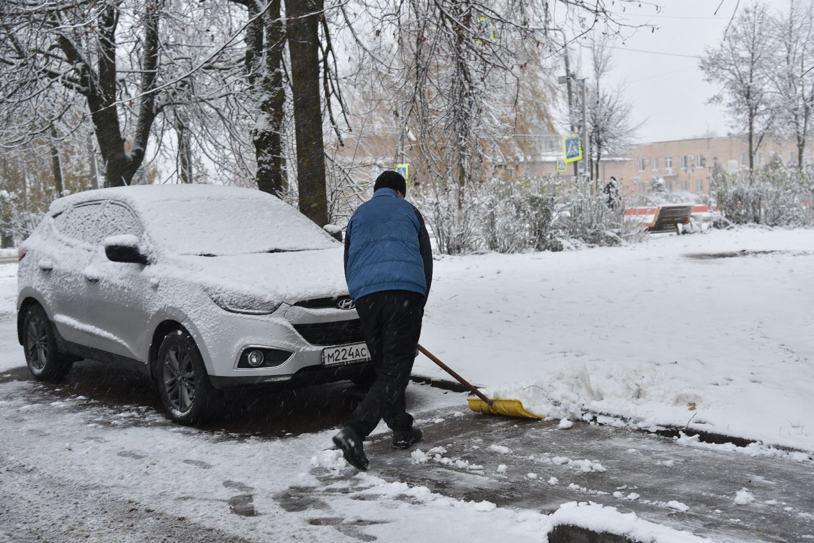лотошино, жкх, уборка снега, первый снег, благоустройство, вертикалки,