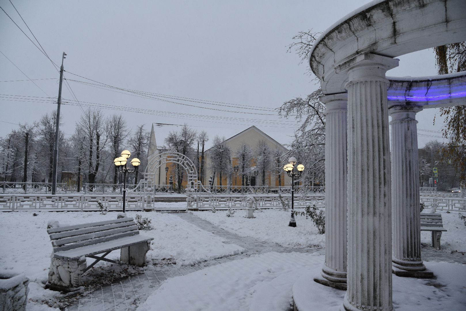 лотошино, жкх, уборка снега, первый снег, благоустройство, вертикалки,