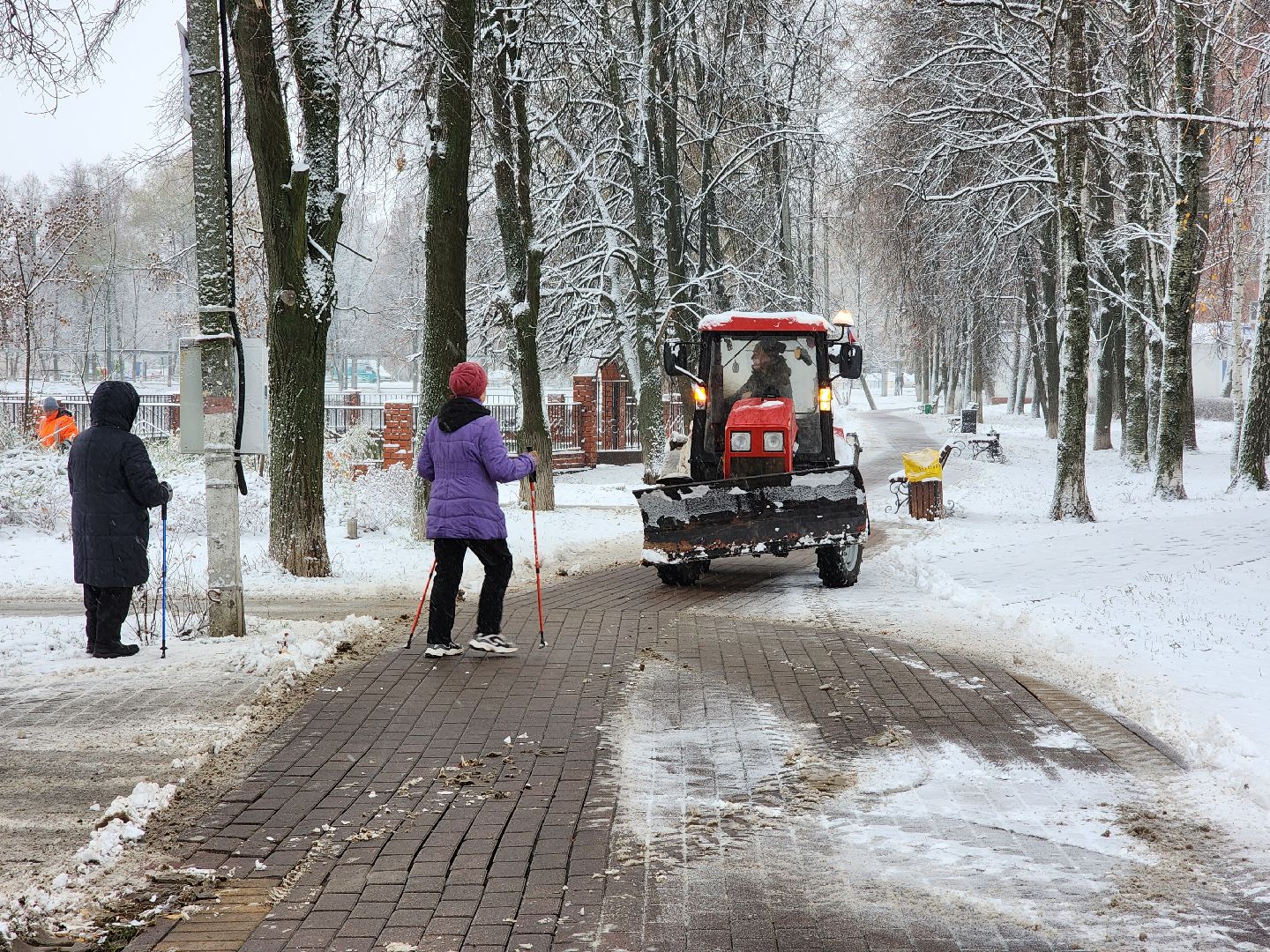 раменское, жкх, первый снег, уборка улиц города, вертикалки
