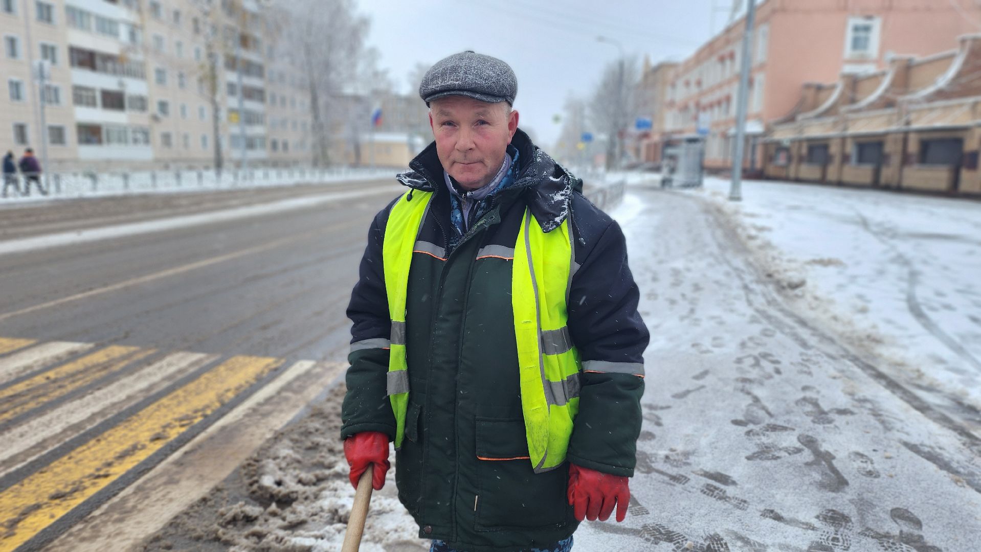 Клин, ЖКХ, уборка снега, первый снег, вертикалки,