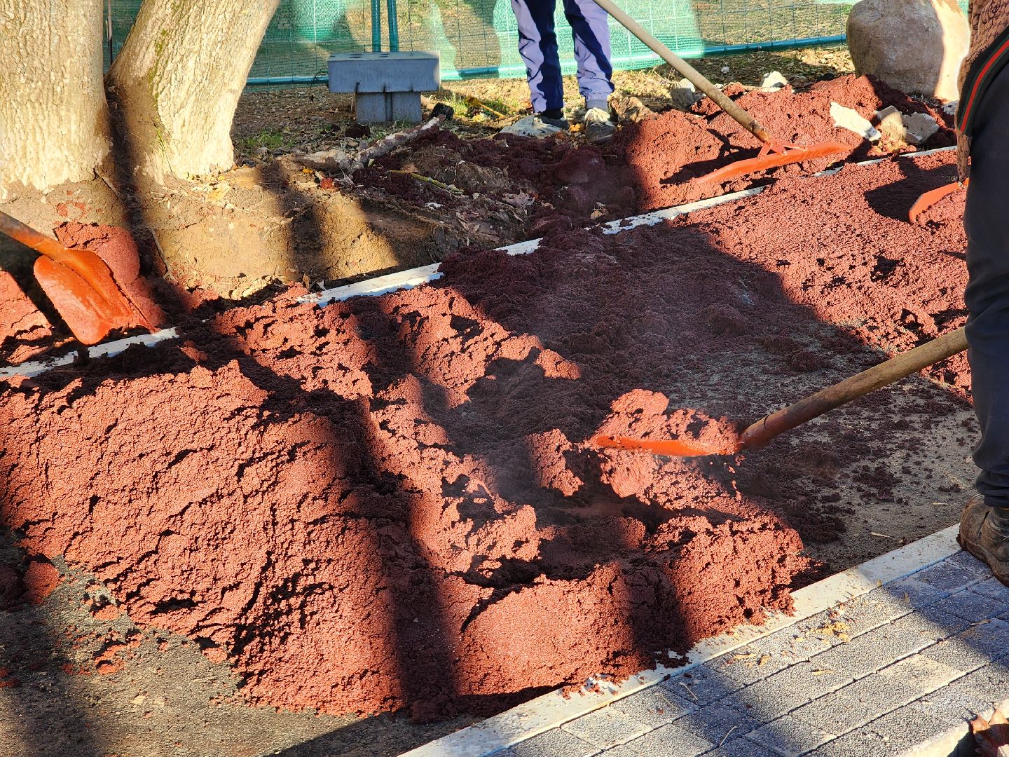 Дубна, укладка асфальта, Цветной асфальт, Благоустройство, вертикалка,