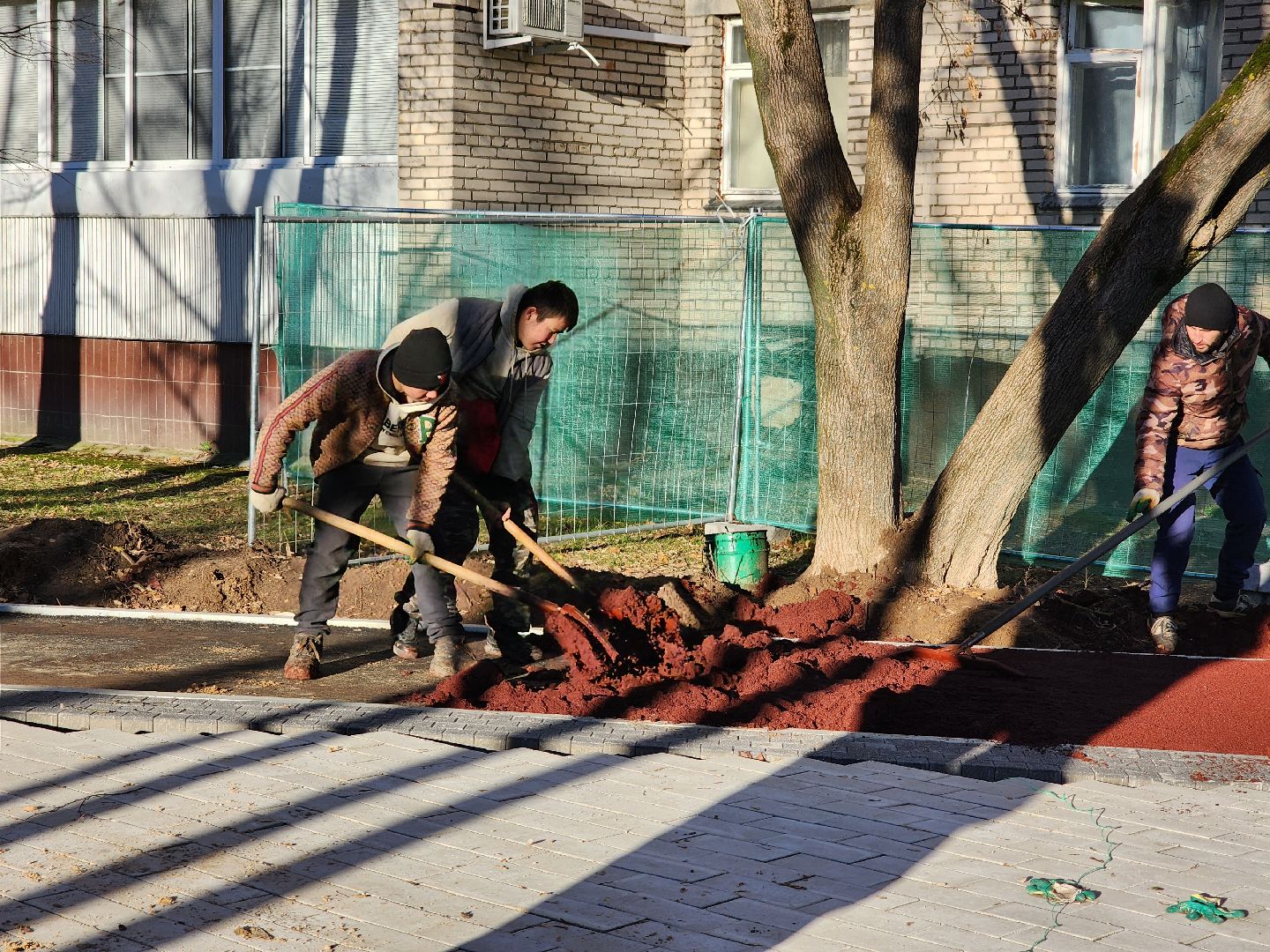 Дубна, укладка асфальта, Цветной асфальт, Благоустройство, вертикалка,