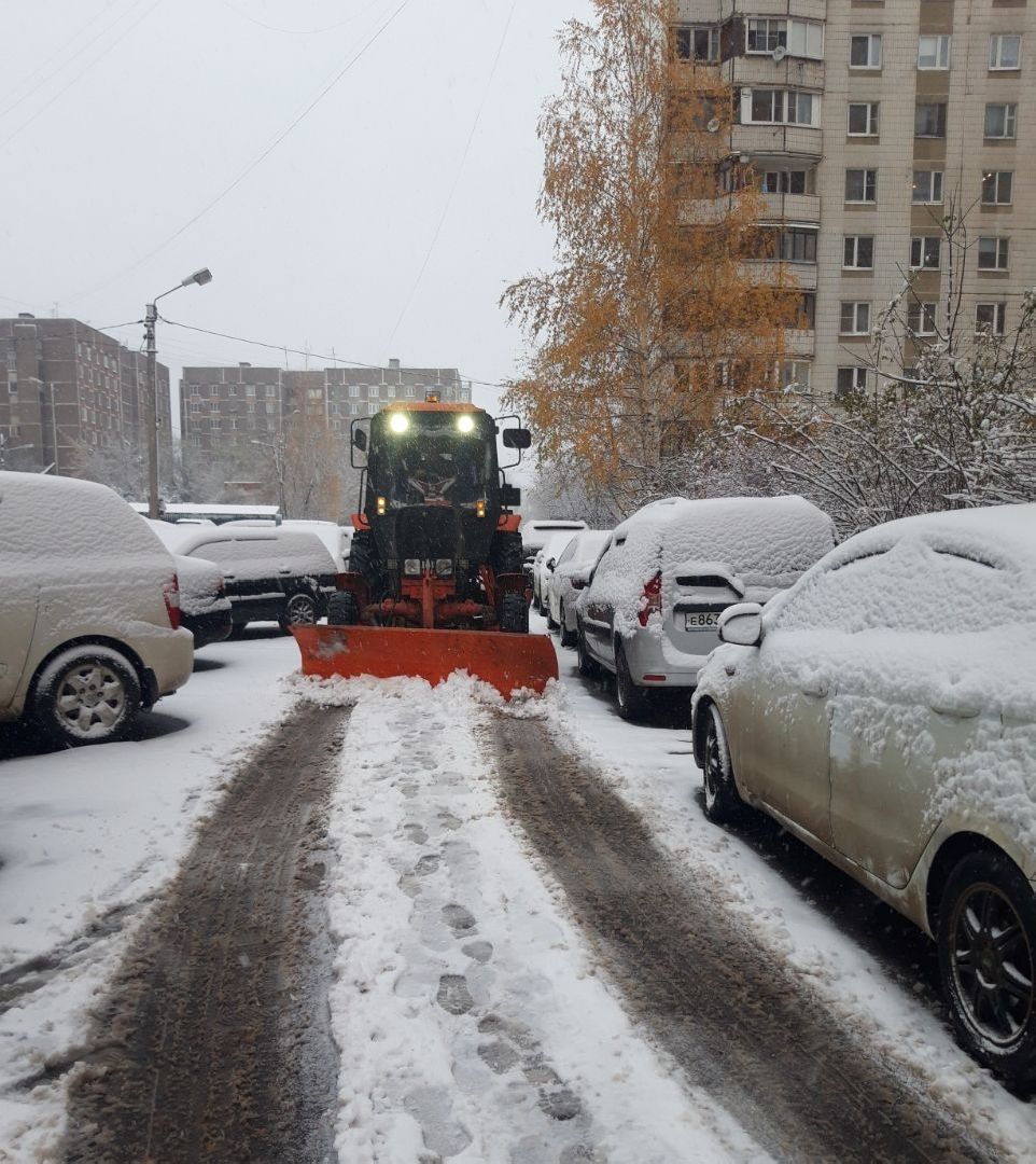 Снег, Уборка снега, Лобня, вертикалка,