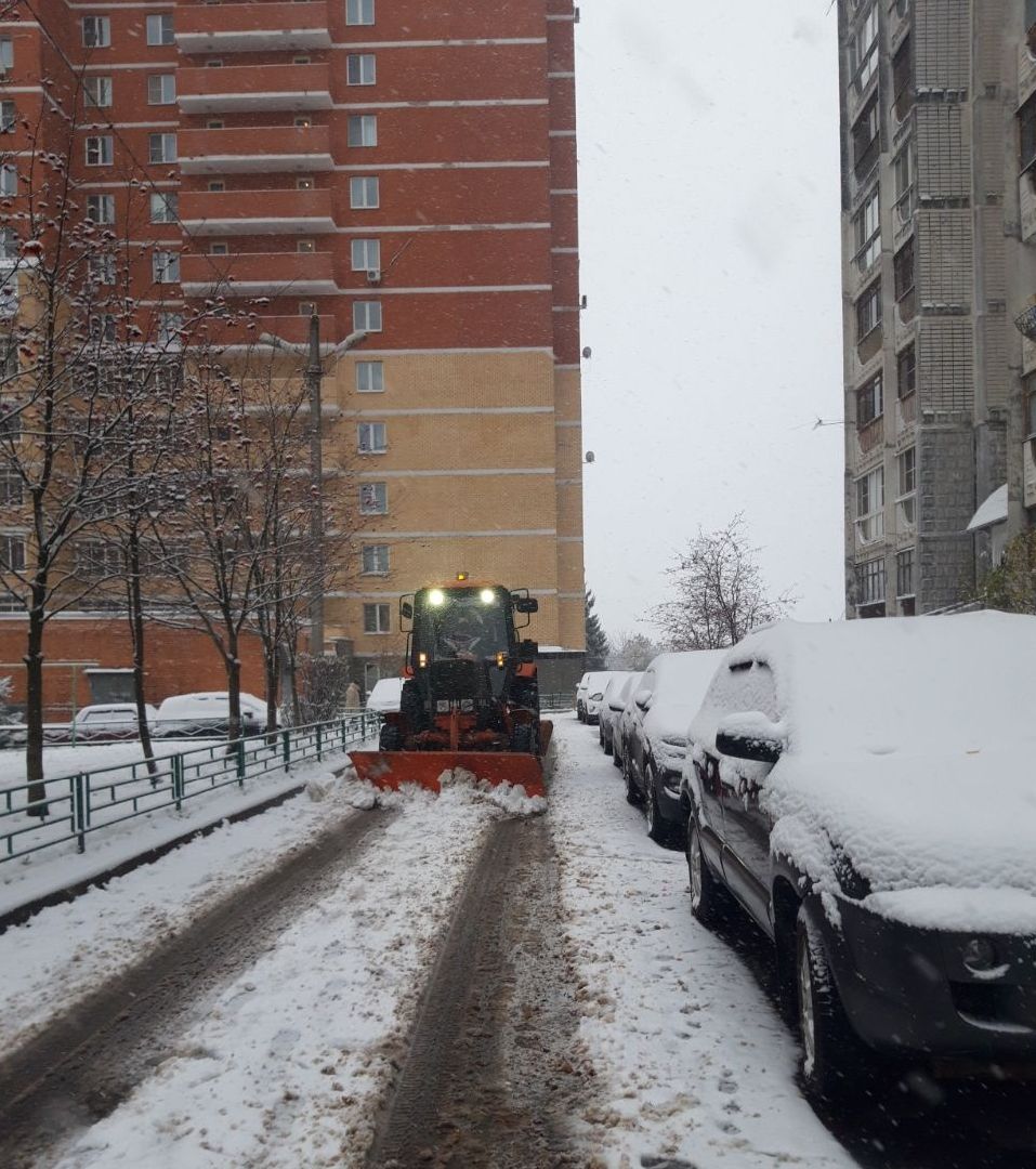 Снег, Уборка снега, Лобня, вертикалка,